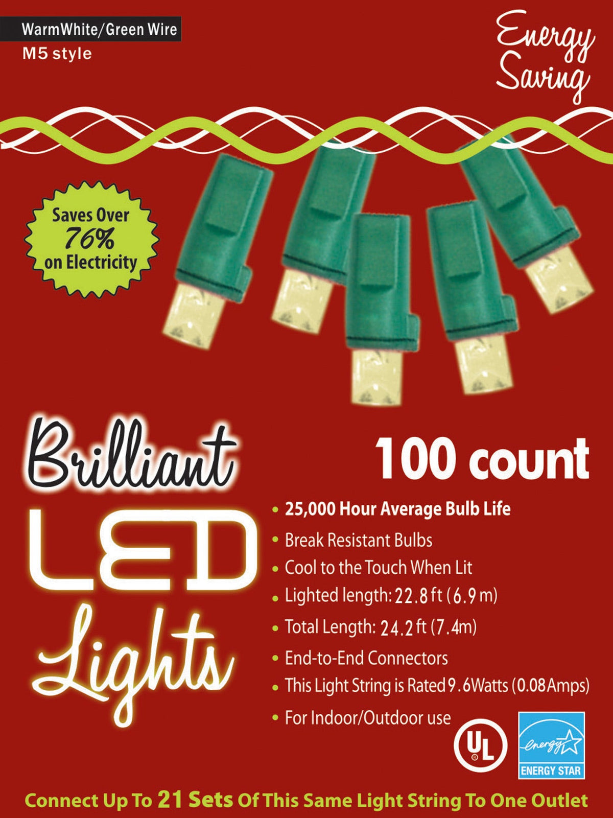 100-Count M5 Holiday Lights Halloween String Lights - Tophatter Daily Deals