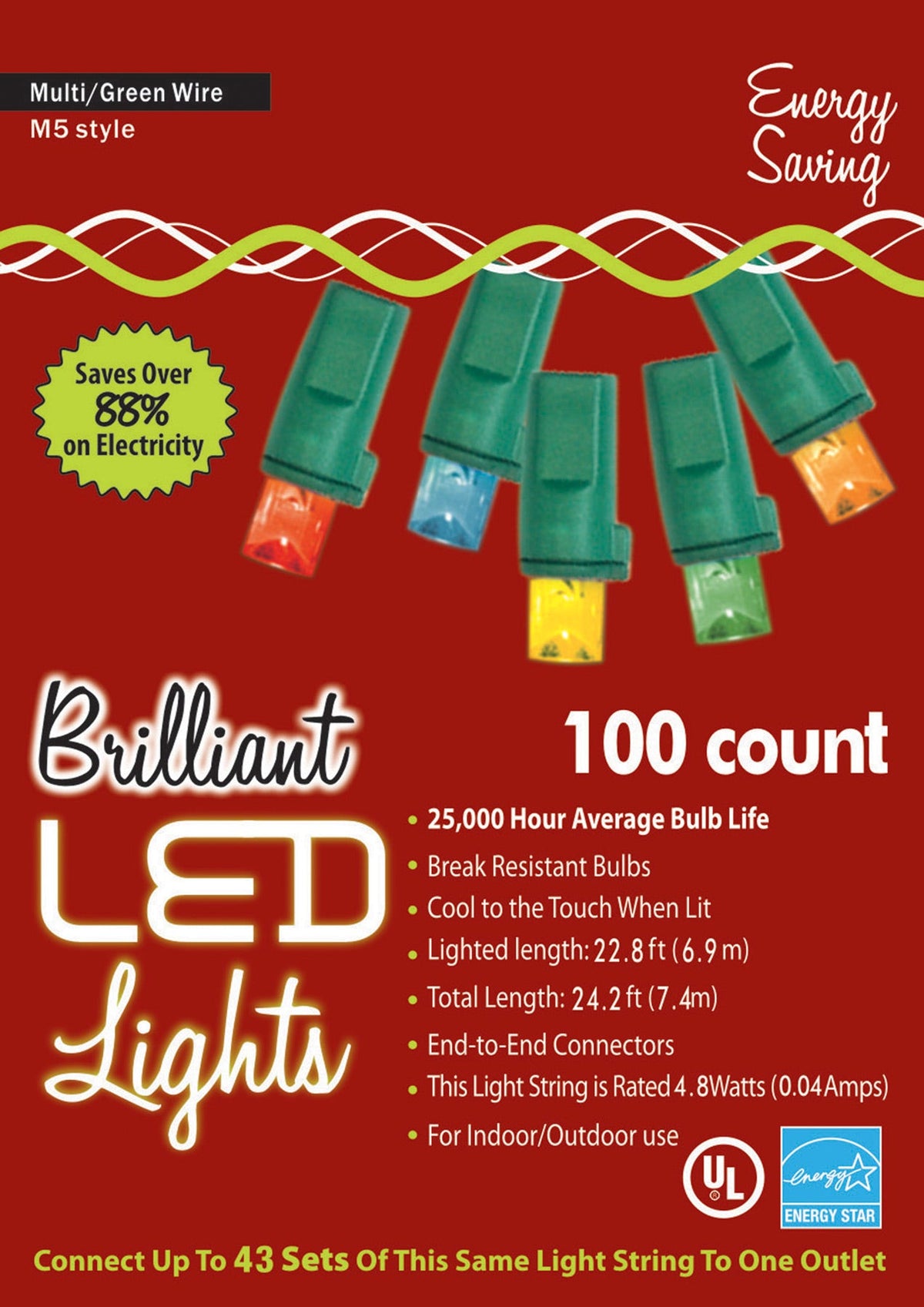100-Count M5 Holiday Lights Halloween String Lights - Tophatter Daily Deals