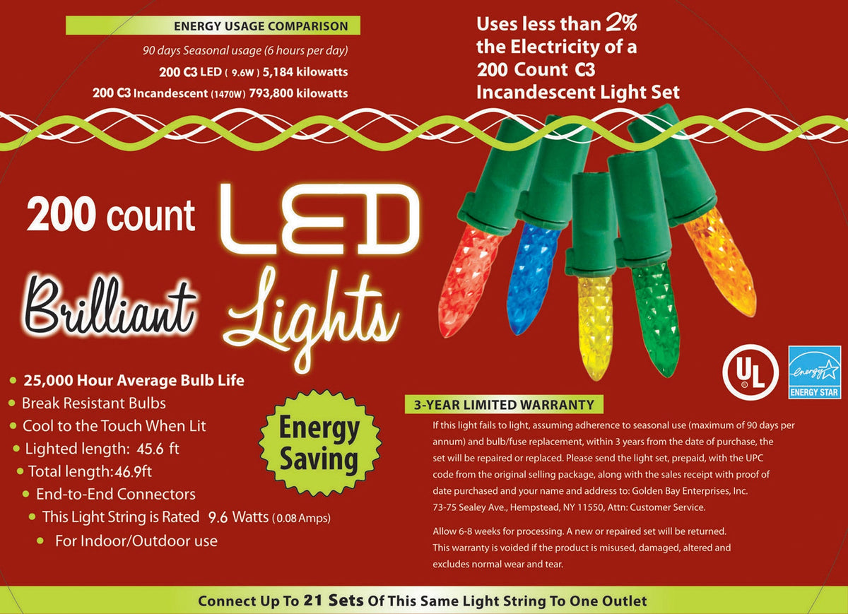 200-Count C3 Holiday Lights Halloween String Lights - Tophatter Daily Deals