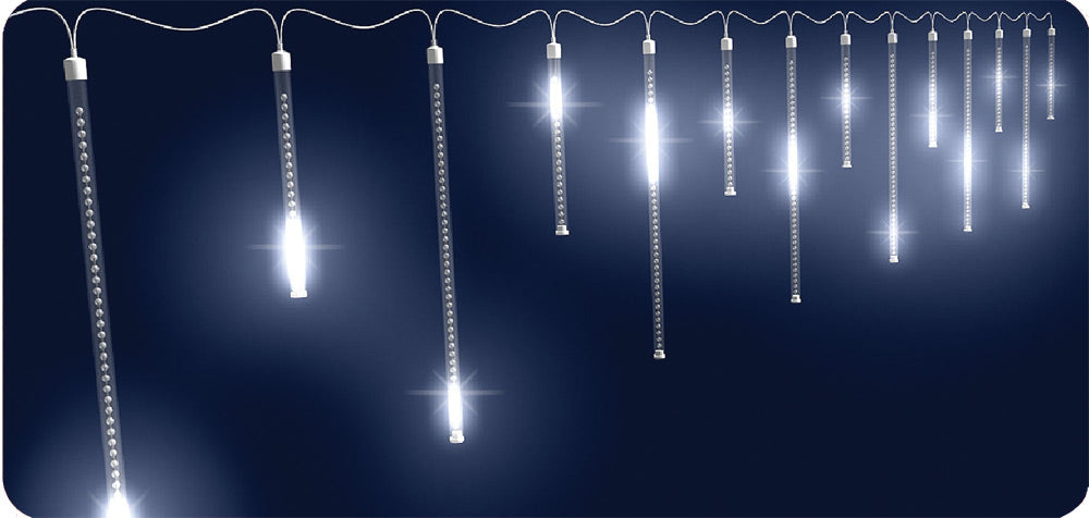128-Count Shooting Star Icicle LED Lights Halloween String Lights - Tophatter Daily Deals