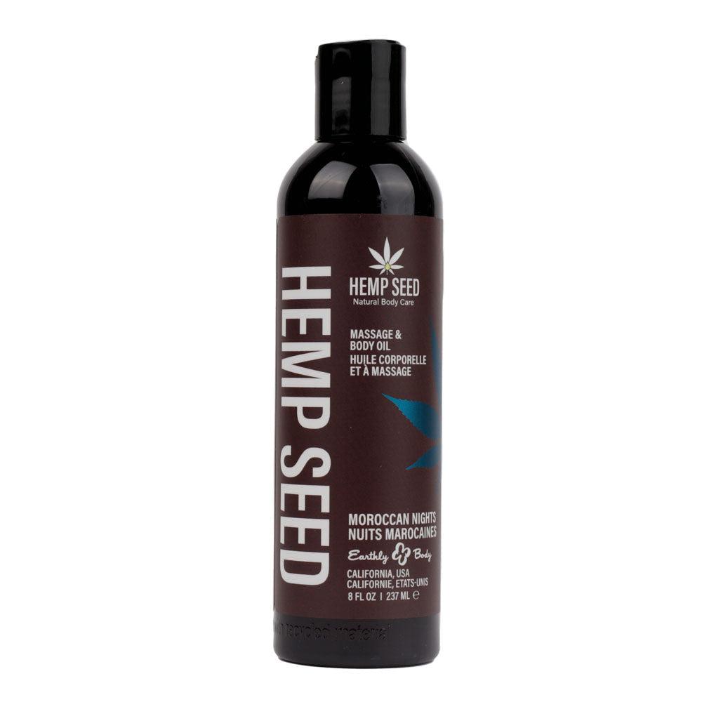 Hemp Seed Massage Oil Moroccan Nights Scent 237ml Bottle > Essentials > Massage Oil - Tophatter Daily Deals