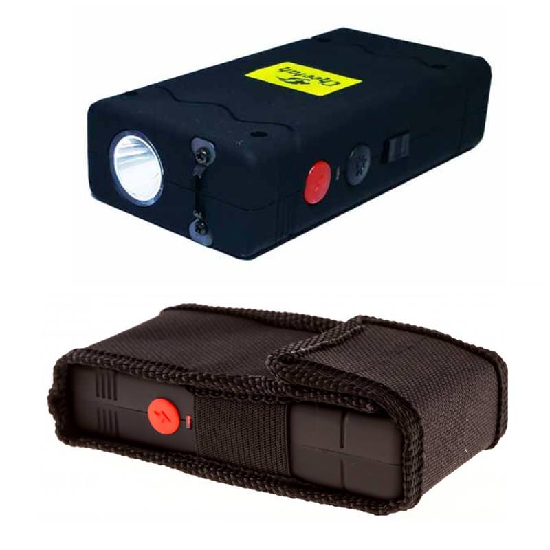 Black Max Power 10 Million Volt Stun Gun Rechargeable LED Light - TOPHATTER'S ARMORY DEALS Collectible Weapons - Tophatter Daily Deals