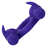 Silicone Triple Orgasm Enhancer in Purple with 12 Vibration Functions and Dual Independent Motors > Cock Ring > Vibrating - Tophatter Daily Deals