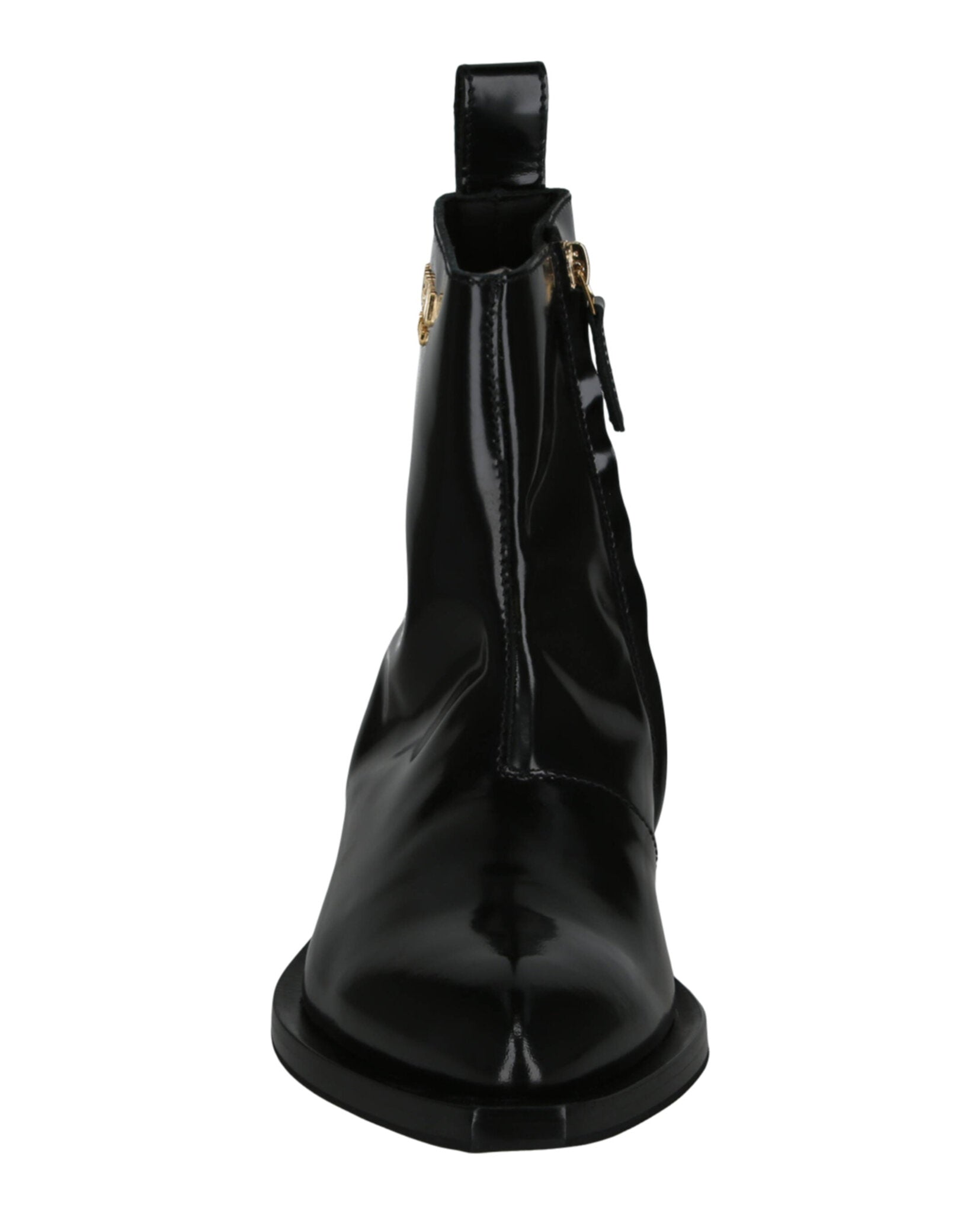Moschino Gold Lettering Logo Ankle Boots Footwear - Tophatter Daily Deals