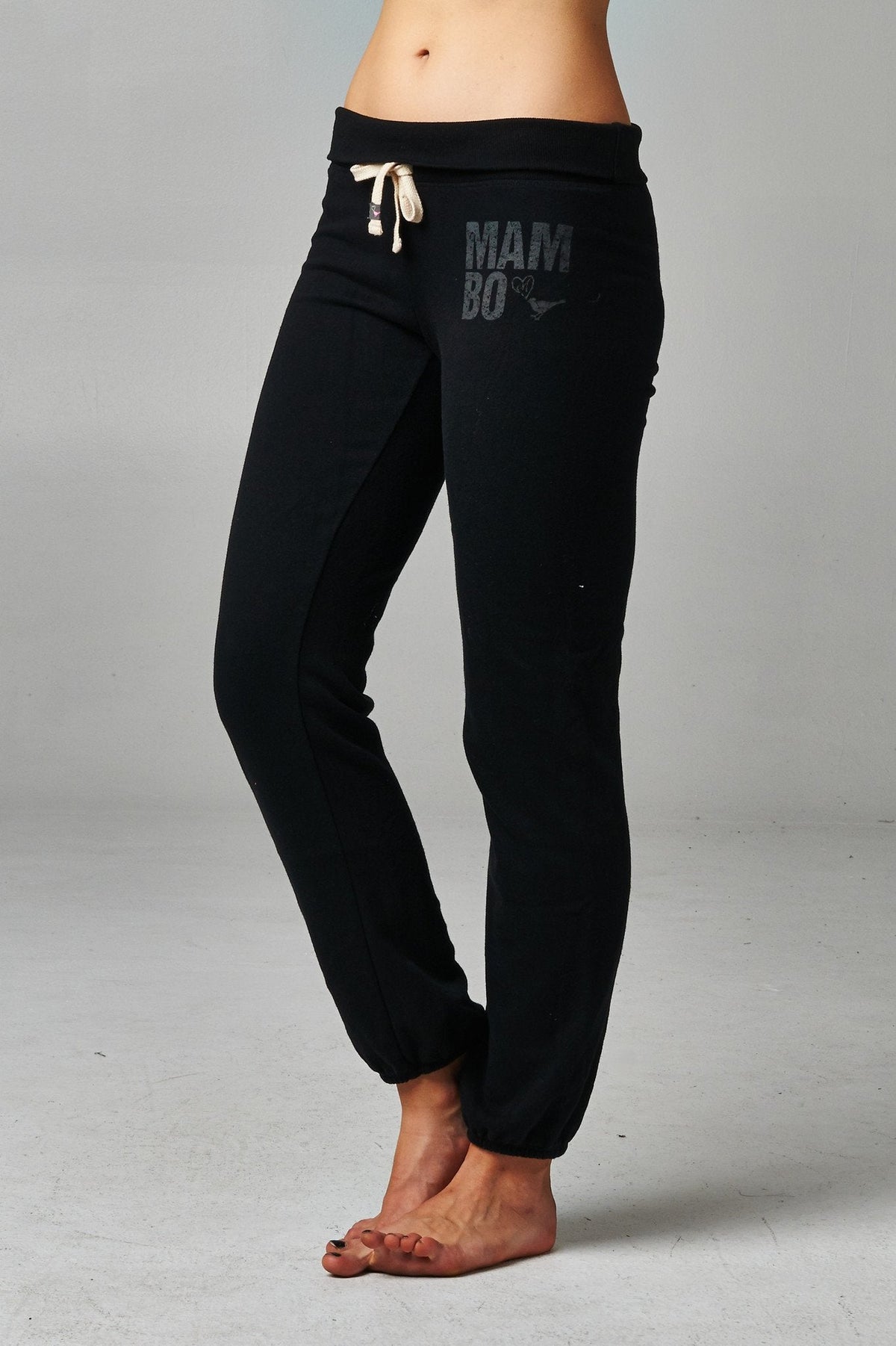 Women's Fold-over Waistband French Terry Screened Sweatpants Pants - Tophatter Daily Deals
