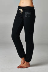 Women's Fold-over Waistband French Terry Screened Sweatpants Pants - Tophatter Daily Deals