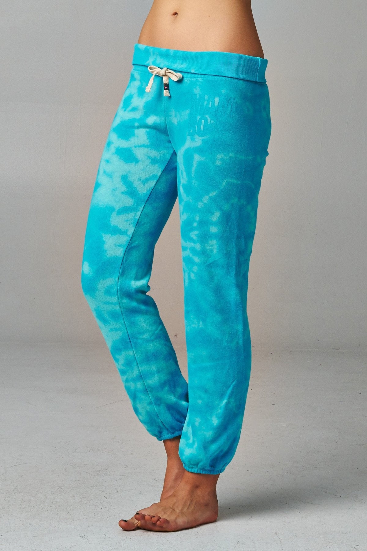 Women's Printed Tie Dye Foldover Waistband French Terry Sweatpants Pants - Tophatter Daily Deals
