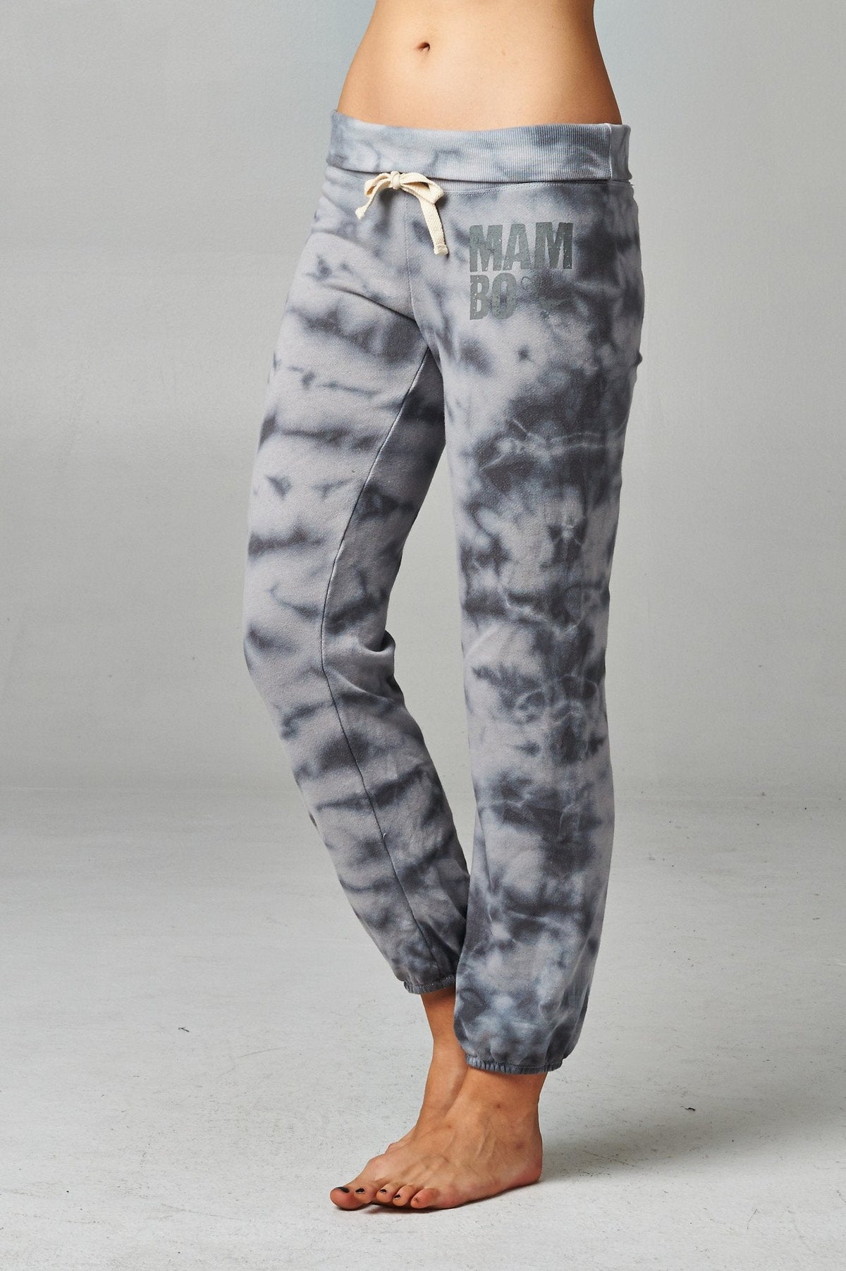 Women's Printed Tie Dye Foldover Waistband French Terry Sweatpants Pants - Tophatter Daily Deals