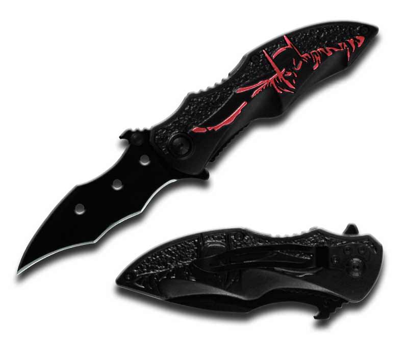 MidKnight Crusader Spring Assist Knife Red - TOPHATTER'S ARMORY DEALS Collectible Weapons - Tophatter Daily Deals
