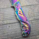 Fantasy Rainbow Coated 3D Sculpted Mermaid Assist Open Collector Knife Knife-Assist - Tophatter Daily Deals