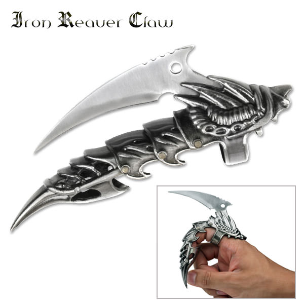 Black Iron Reaver Claw Finger Armor Knife - TOPHATTER'S ARMORY DEALS Collectible Weapons - Tophatter Daily Deals