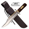 17.25 Inches Long Fixed Blade Premium Bowie Hunting Knife With Sheath Collectible Weapons - Tophatter Daily Deals