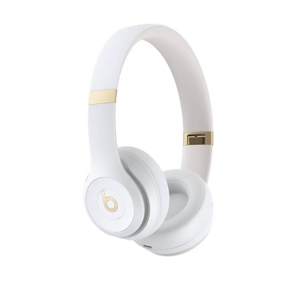Refurbished Beats Solo 4 On Ear Headphones Warm White On-Ear Headphones - Tophatter Daily Deals