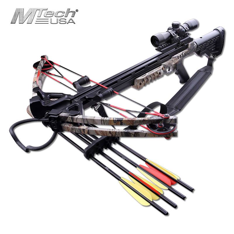 185LB Compound Crossbow 4×32 Scope Integrated Quiver Collectible Weapons - Tophatter Daily Deals