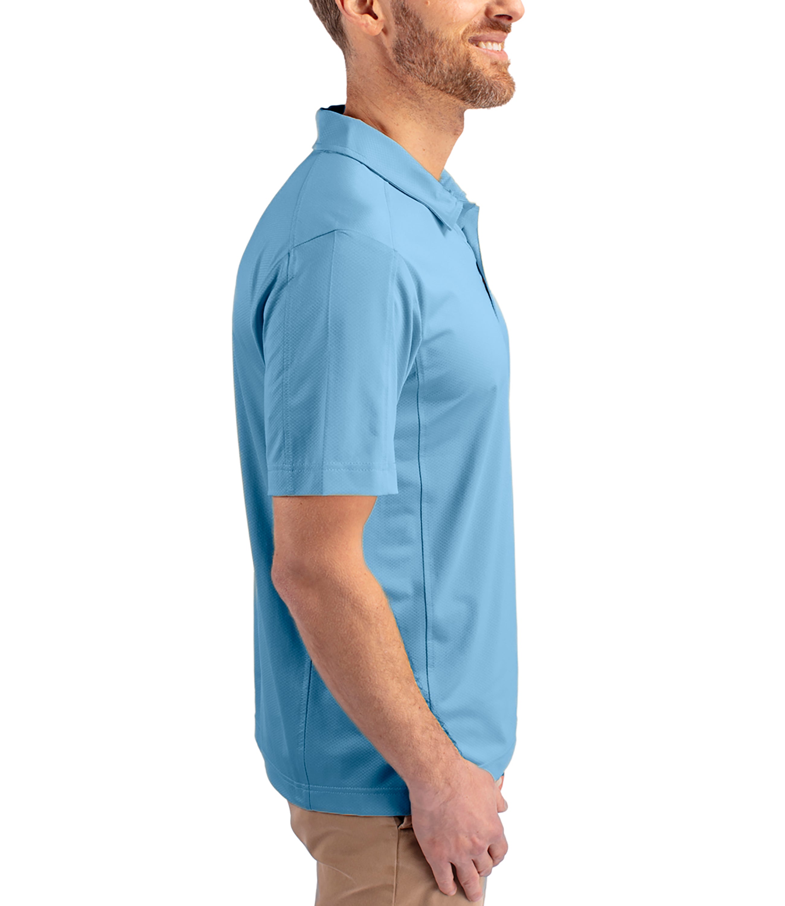 Cutter & Buck Prospect Eco Textured Stretch Recycled Men's Short Sleeve Polo Polos - Tophatter Daily Deals