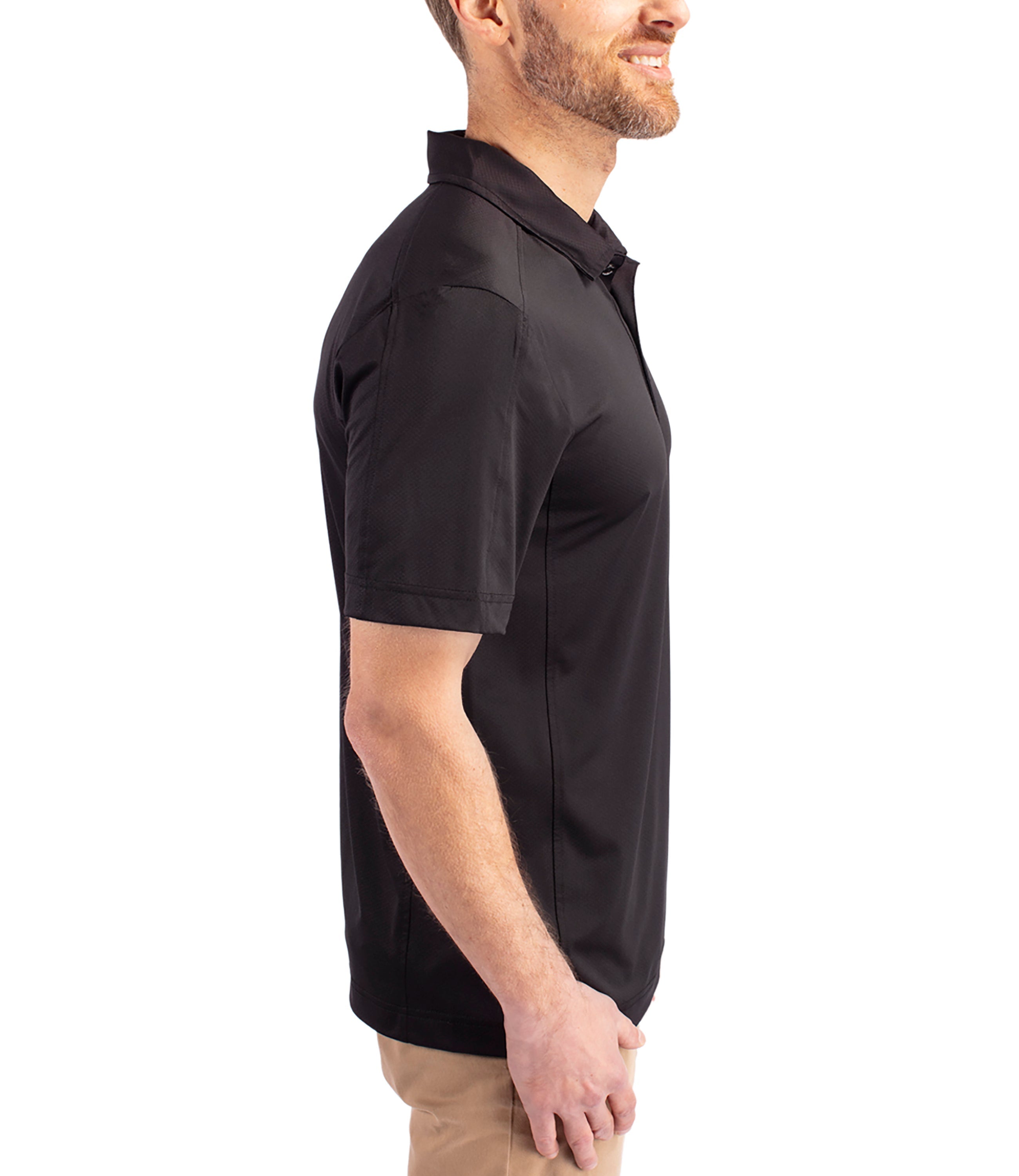 Cutter & Buck Prospect Eco Textured Stretch Recycled Men's Short Sleeve Polo Polos - Tophatter Daily Deals