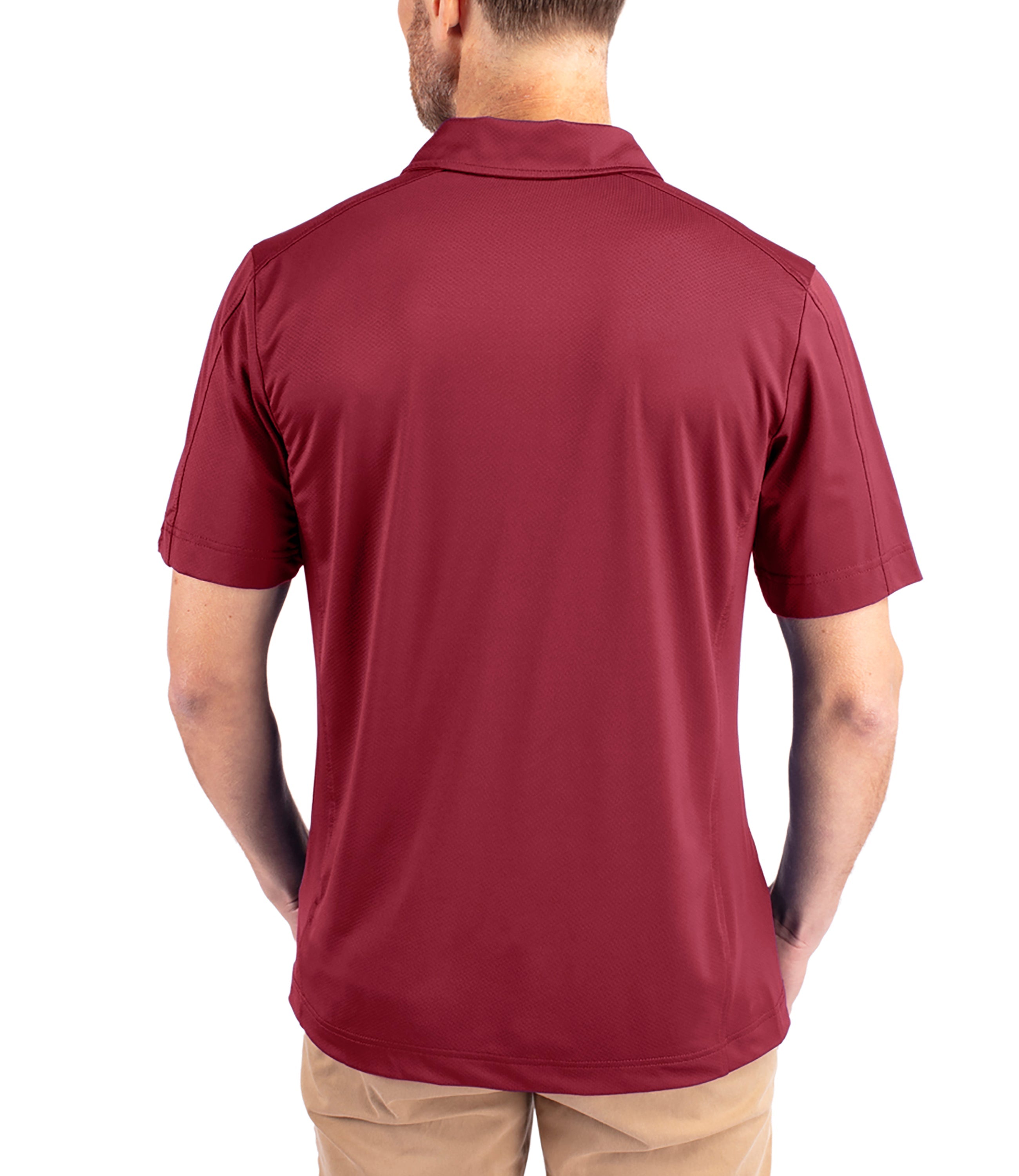 Cutter & Buck Prospect Eco Textured Stretch Recycled Men's Short Sleeve Polo Polos - Tophatter Daily Deals