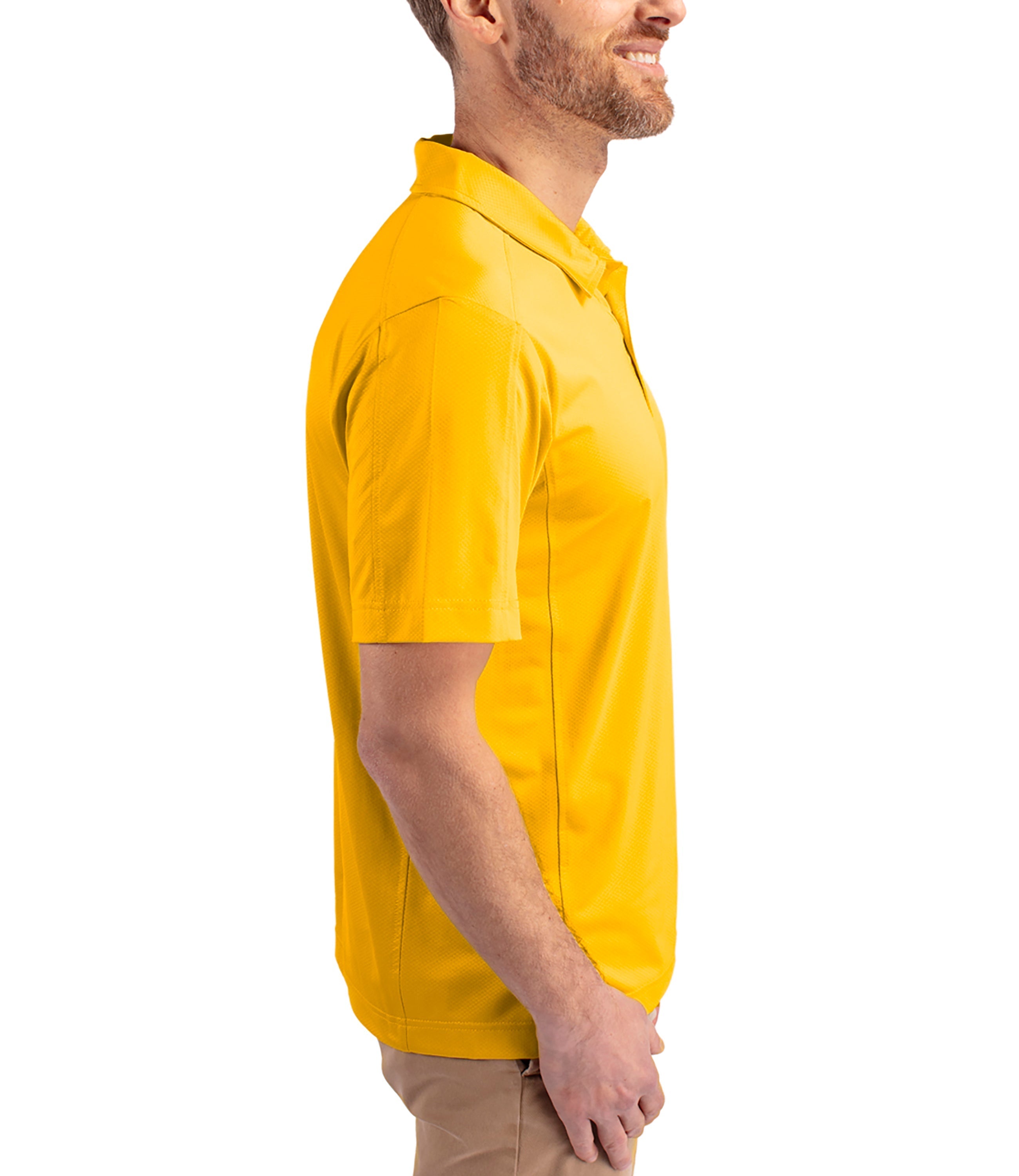 Cutter & Buck Prospect Eco Textured Stretch Recycled Men's Short Sleeve Polo Polos - Tophatter Daily Deals