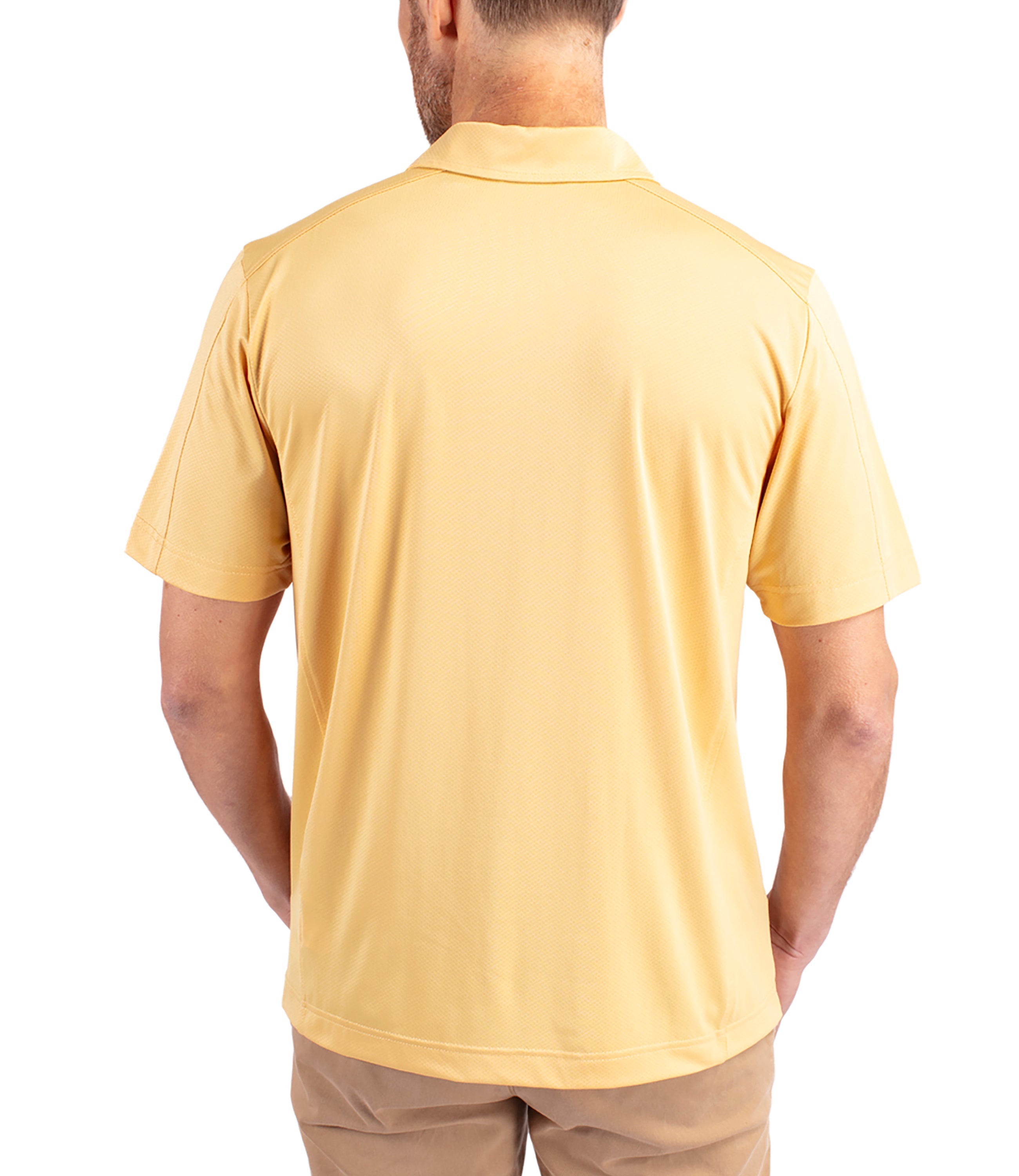 Cutter & Buck Prospect Eco Textured Stretch Recycled Men's Short Sleeve Polo Polos - Tophatter Daily Deals