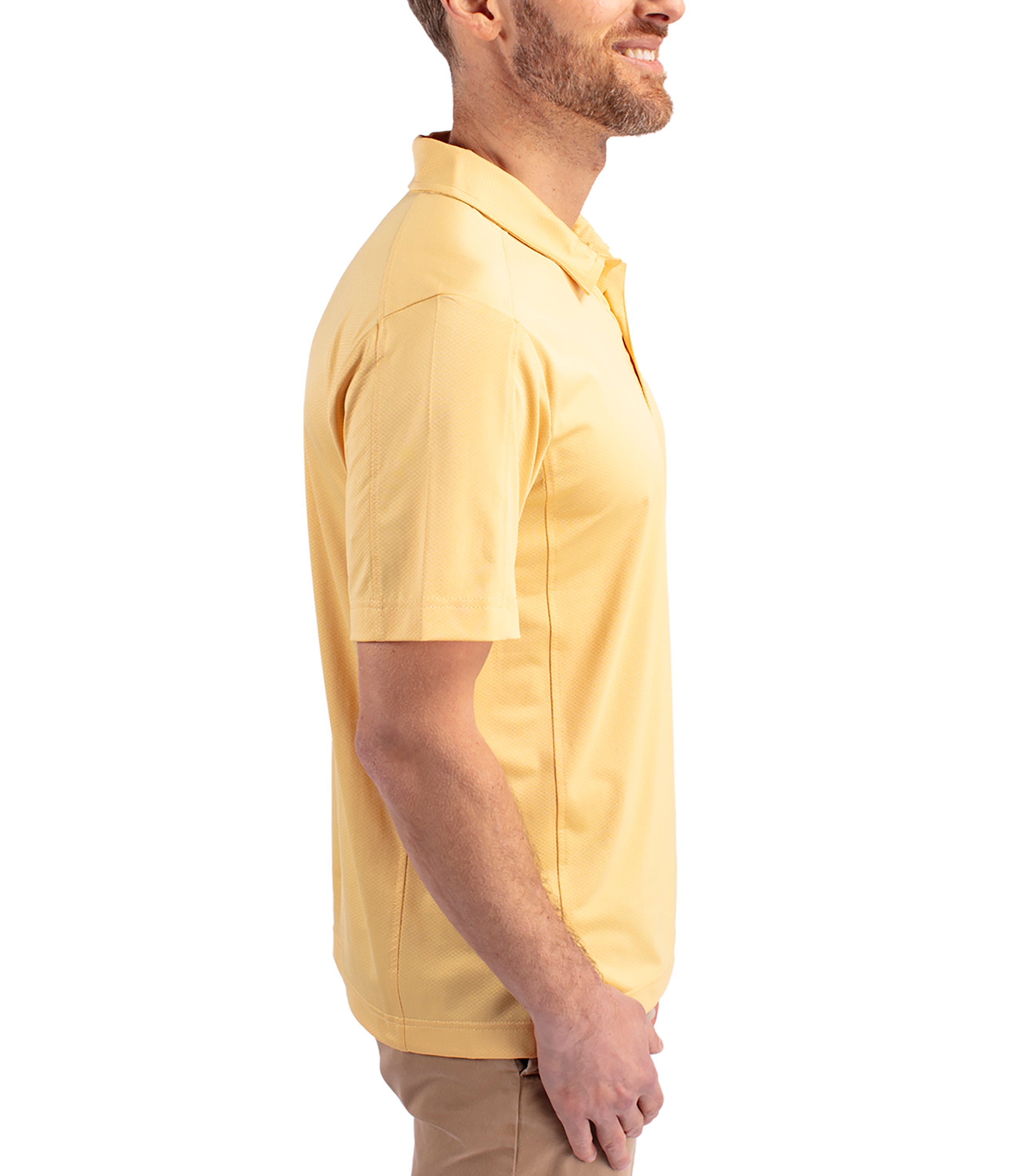 Cutter & Buck Prospect Eco Textured Stretch Recycled Men's Short Sleeve Polo Polos - Tophatter Daily Deals