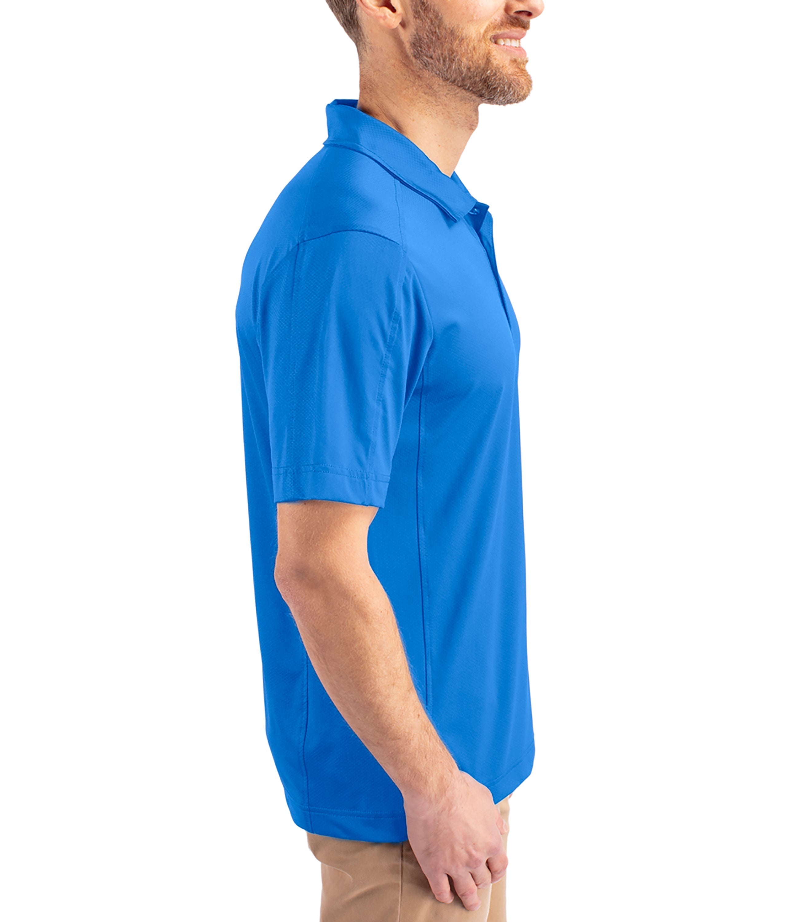 Cutter & Buck Prospect Eco Textured Stretch Recycled Men's Short Sleeve Polo Polos - Tophatter Daily Deals