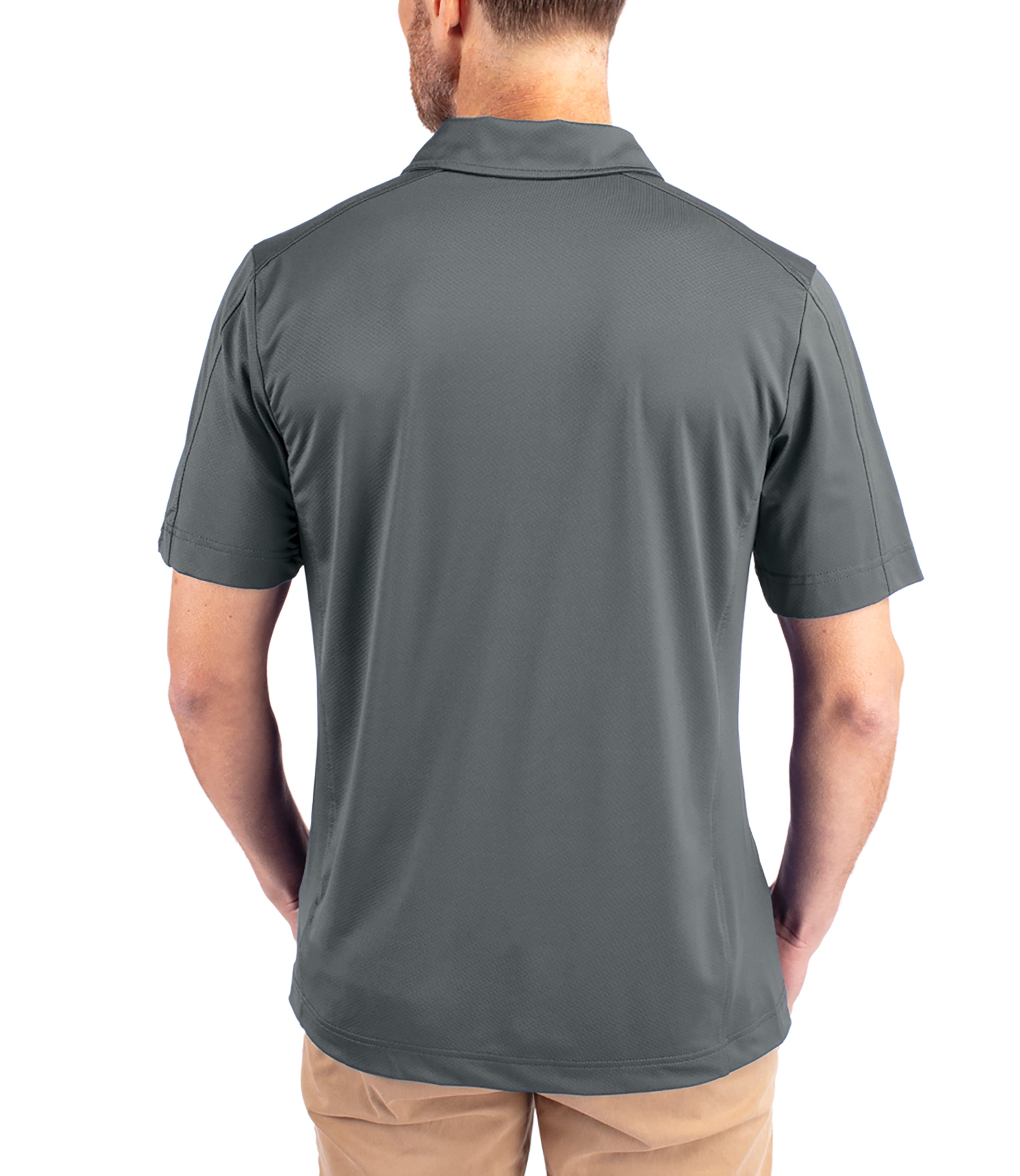 Cutter & Buck Prospect Eco Textured Stretch Recycled Men's Short Sleeve Polo Polos - Tophatter Daily Deals