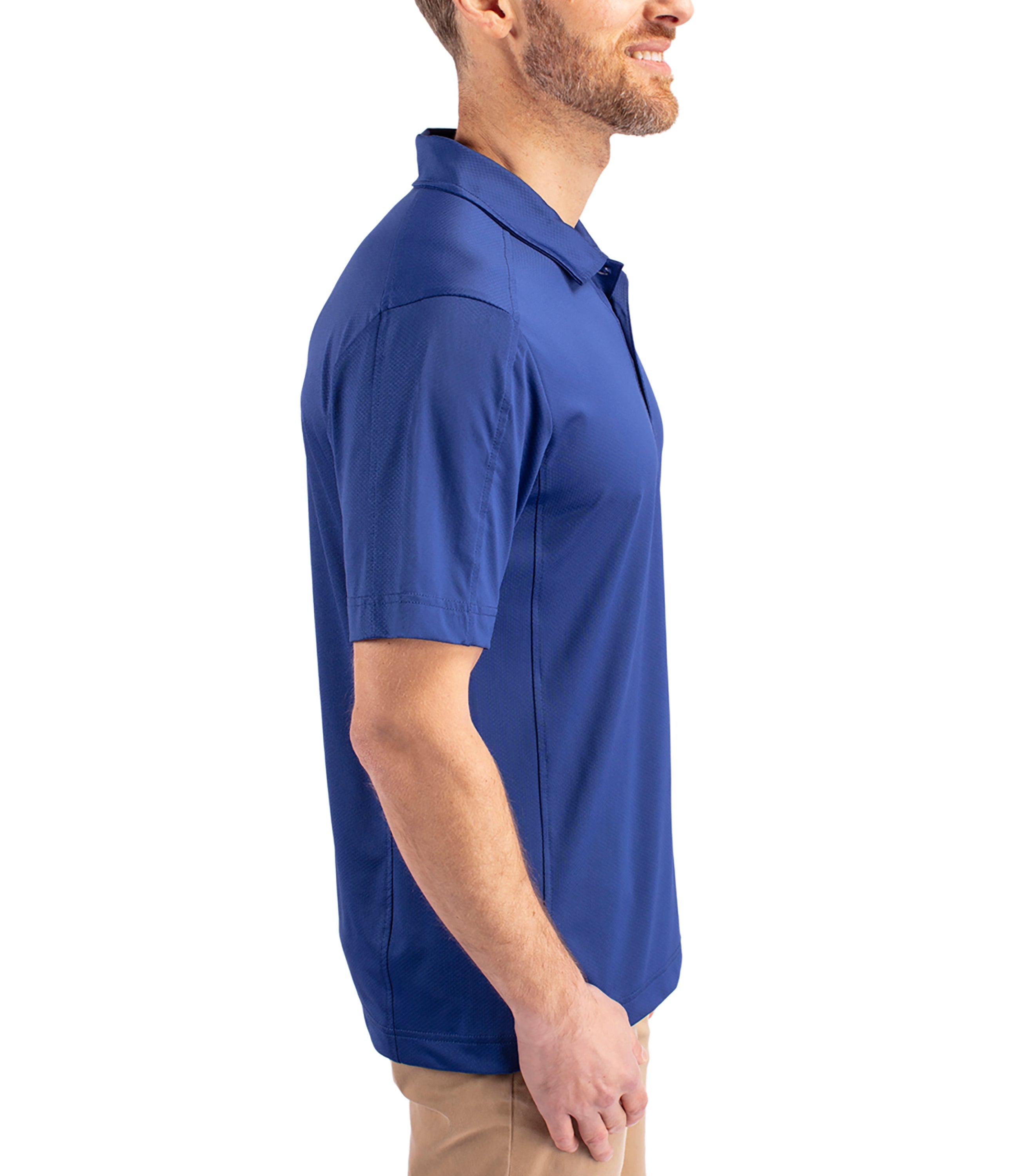 Cutter & Buck Prospect Eco Textured Stretch Recycled Men's Short Sleeve Polo Polos - Tophatter Daily Deals