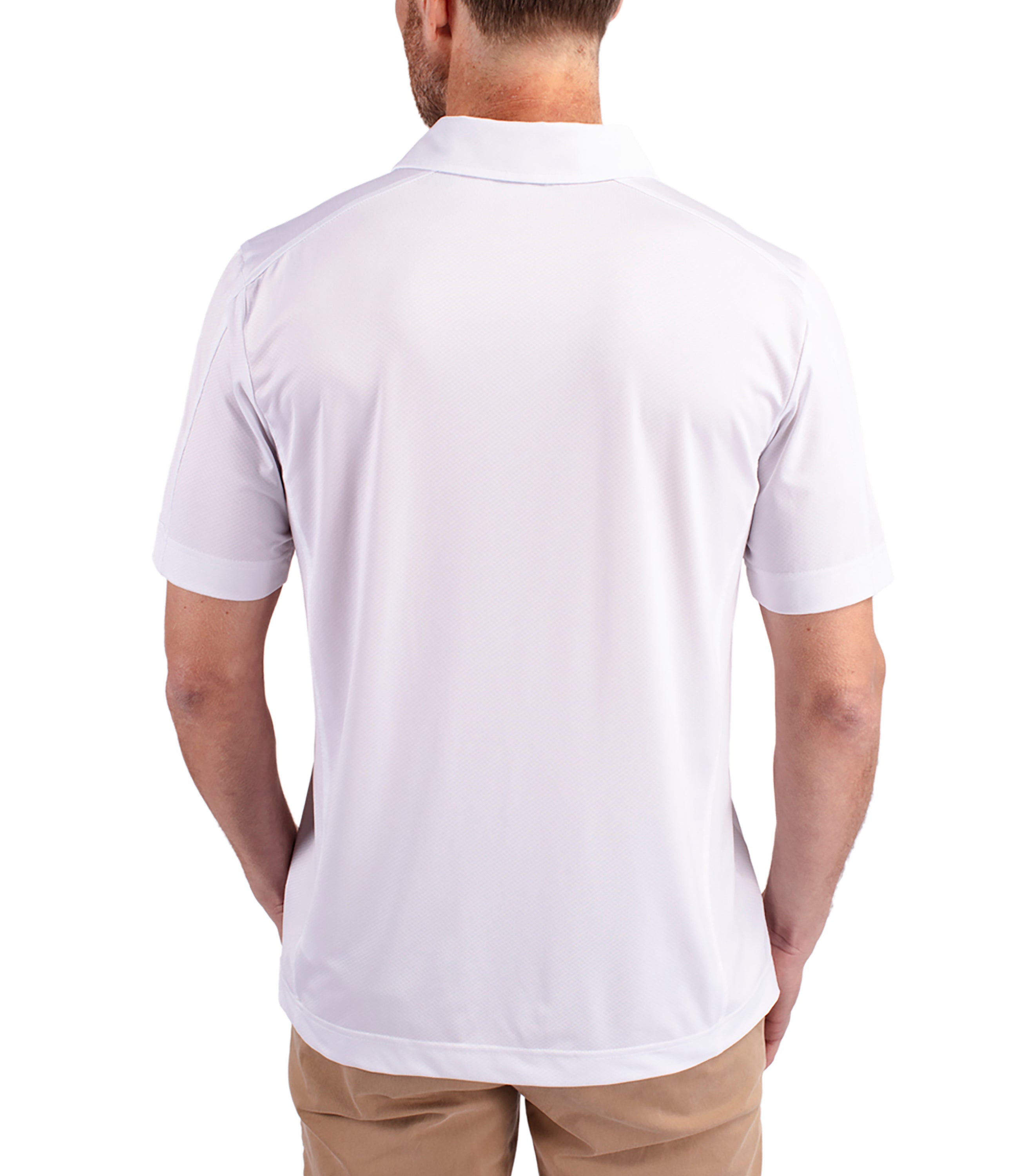 Cutter & Buck Prospect Eco Textured Stretch Recycled Men's Short Sleeve Polo Polos - Tophatter Daily Deals