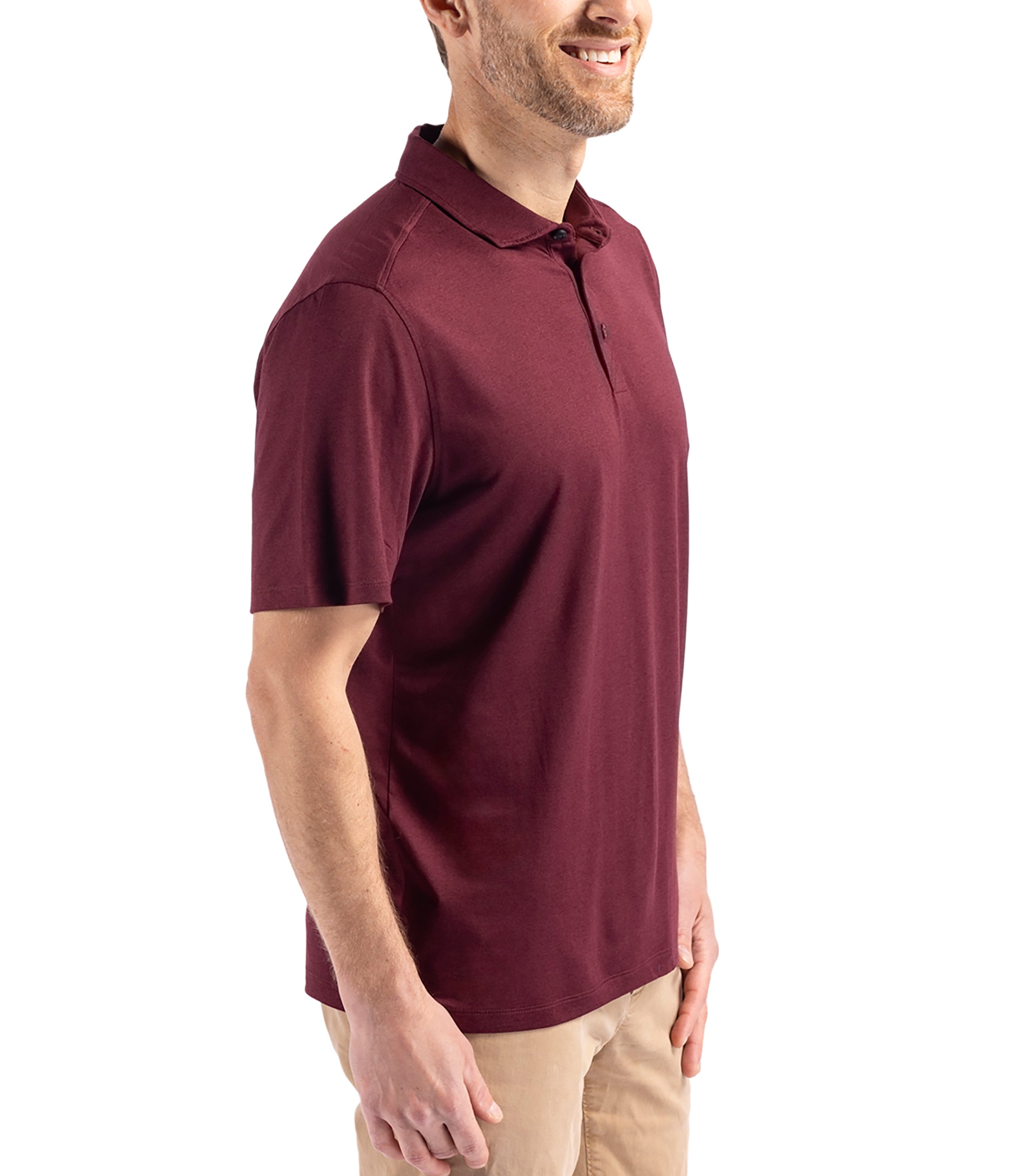 Cutter & Buck Coastline Epic Comfort Eco Recycled Men's Polo Polos - Tophatter Daily Deals