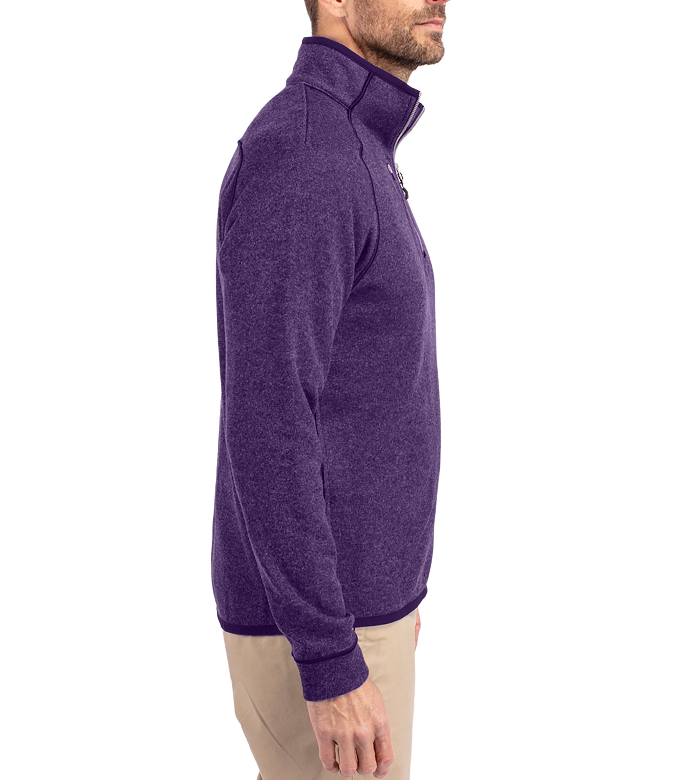 Cutter & Buck Mainsail Sweater-Knit Mens Half Zip Pullover Jacket Half Zip & Quarter Zip - Tophatter Daily Deals