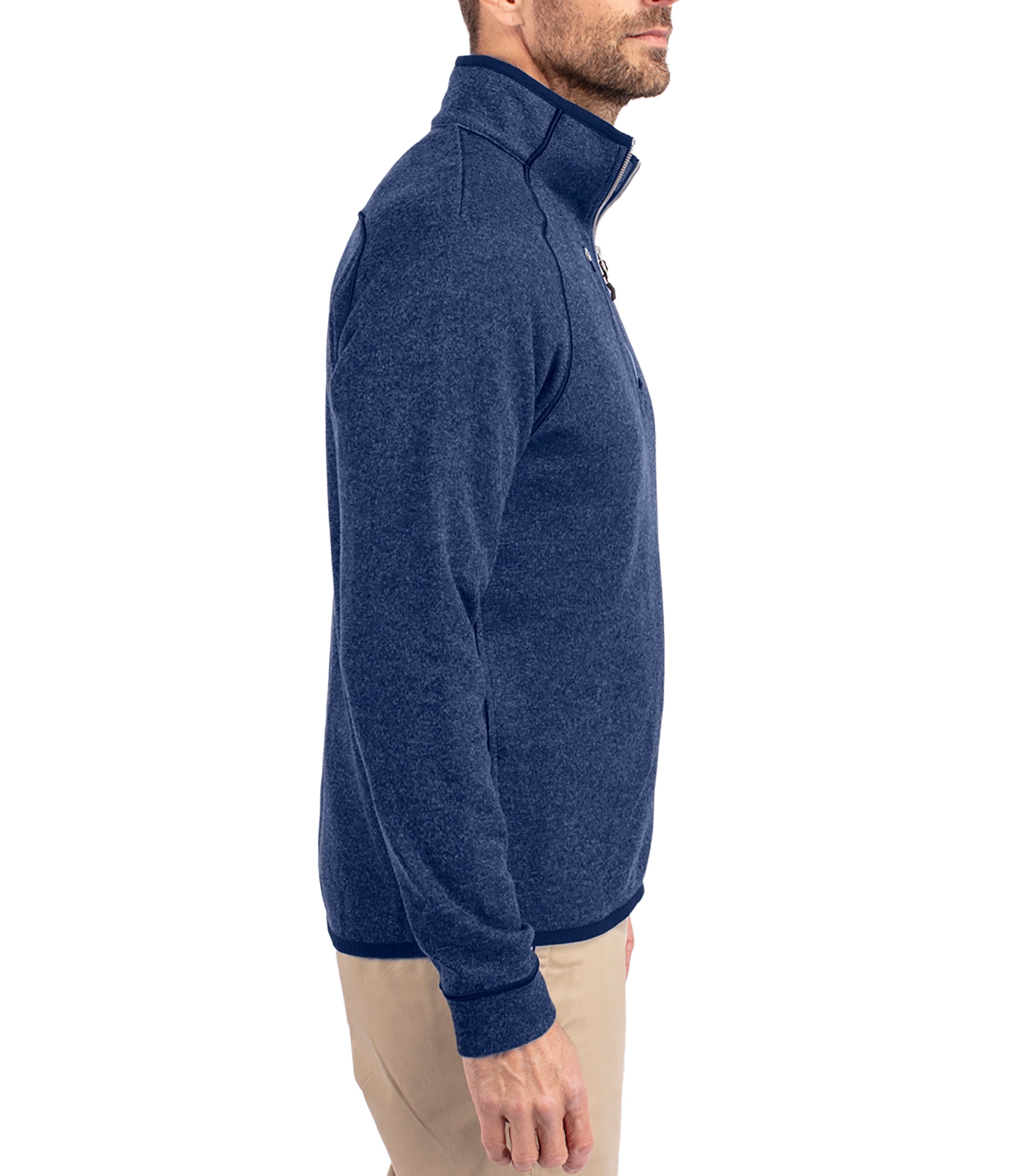 Cutter & Buck Mainsail Sweater-Knit Mens Half Zip Pullover Jacket Half Zip & Quarter Zip - Tophatter Daily Deals