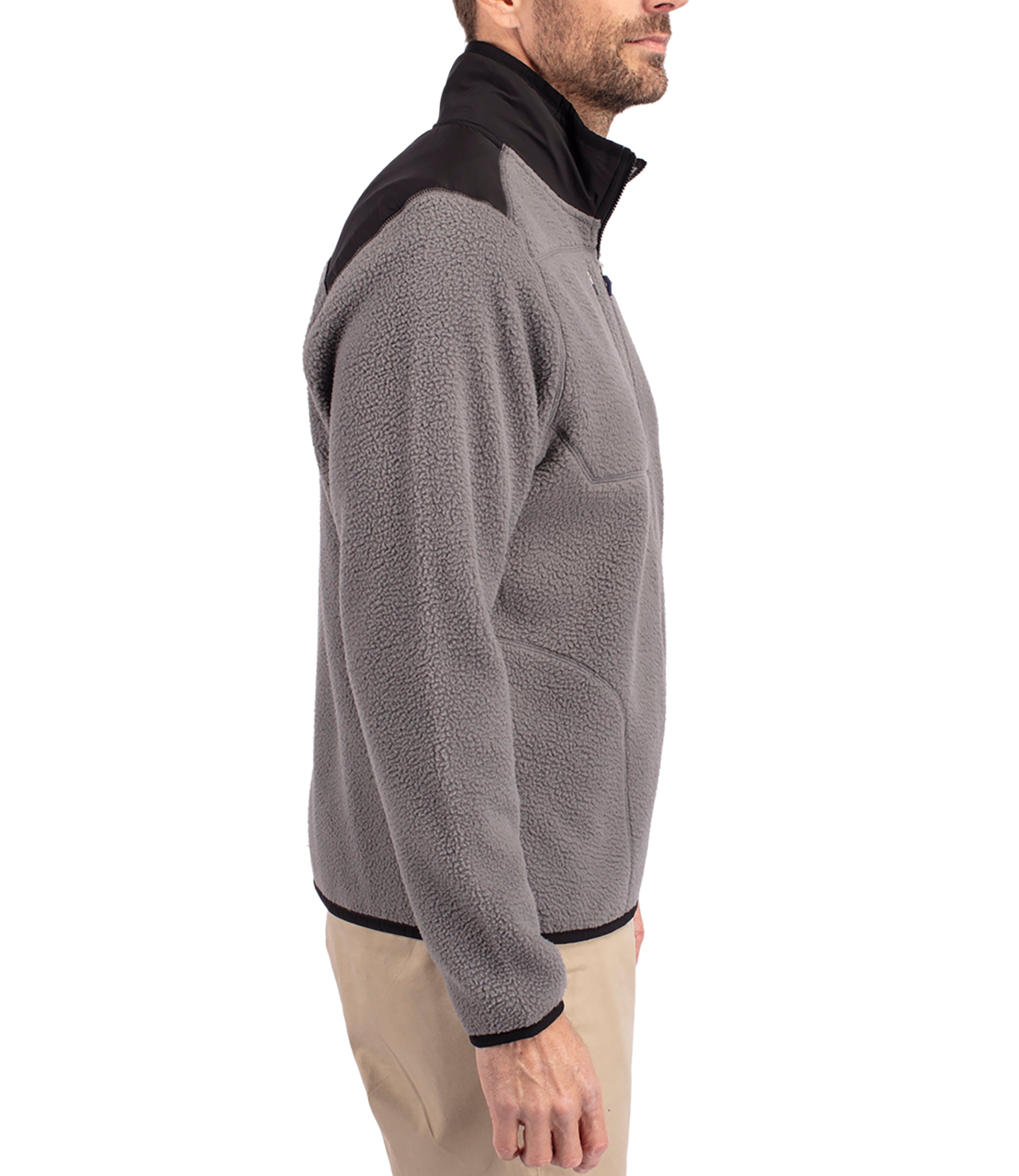 Cutter & Buck Cascade Eco Sherpa Mens Big & Tall Fleece Jacket Jackets - Tophatter Daily Deals