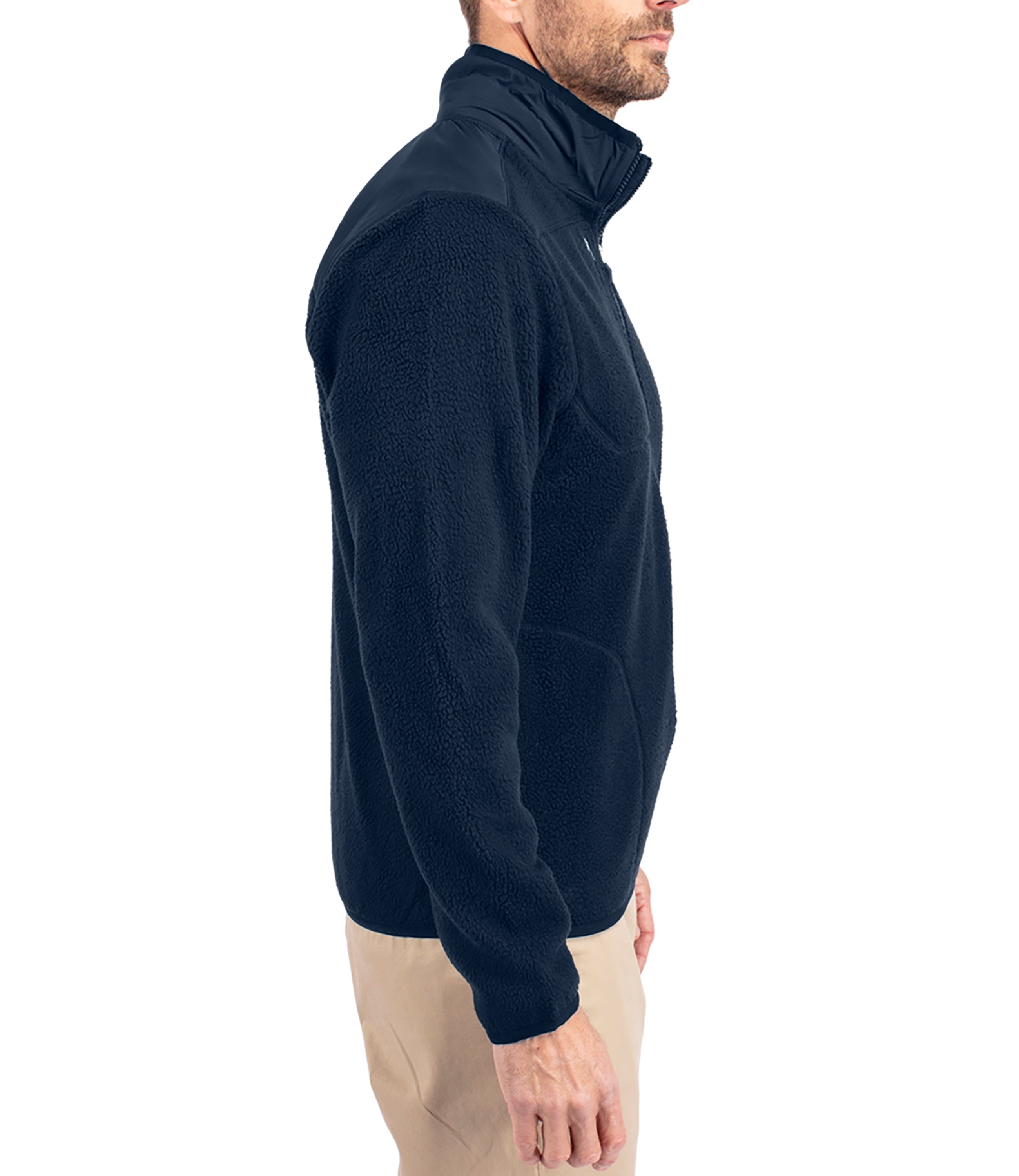 Cutter & Buck Cascade Eco Sherpa Mens Big & Tall Fleece Jacket Jackets - Tophatter Daily Deals
