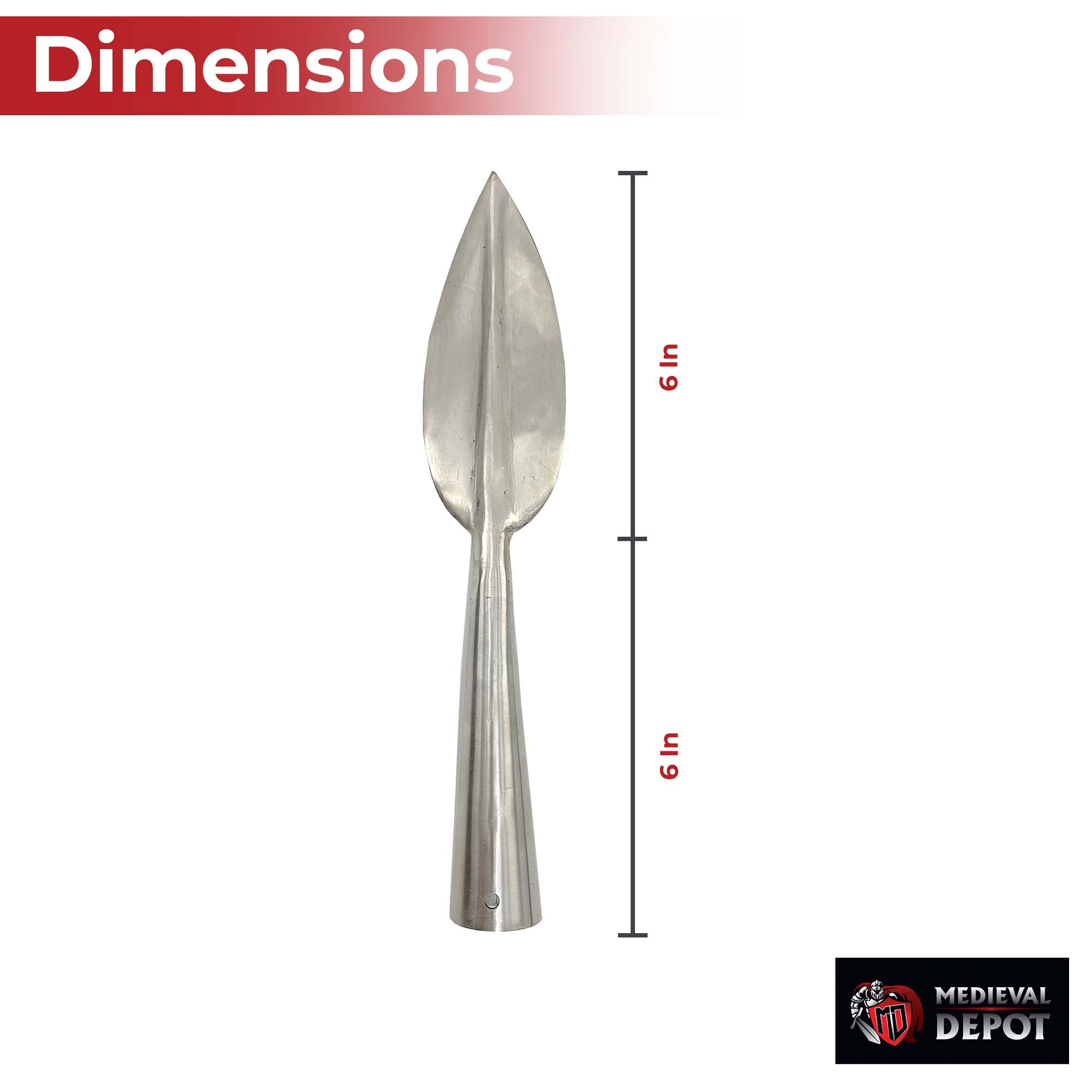 Medieval Functional Aella Leaf Spear Head historical period - Tophatter Daily Deals