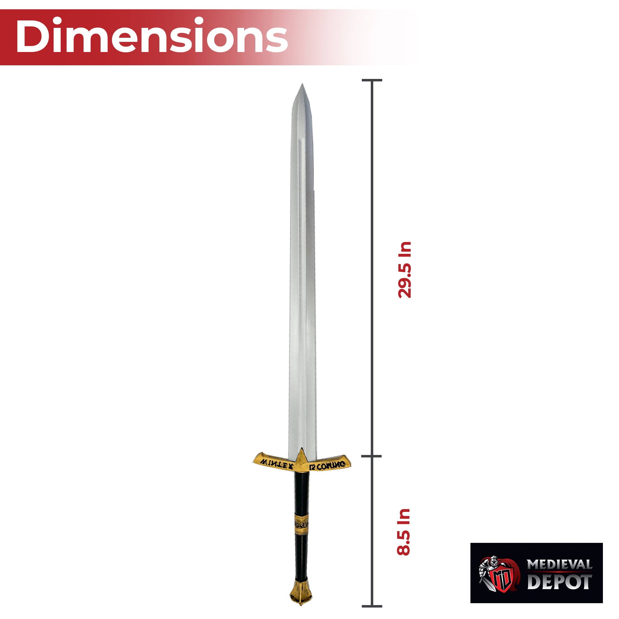 Medieval Gold Winter Foam LARP Costume Cosplay Replica Sword swords - Tophatter Daily Deals
