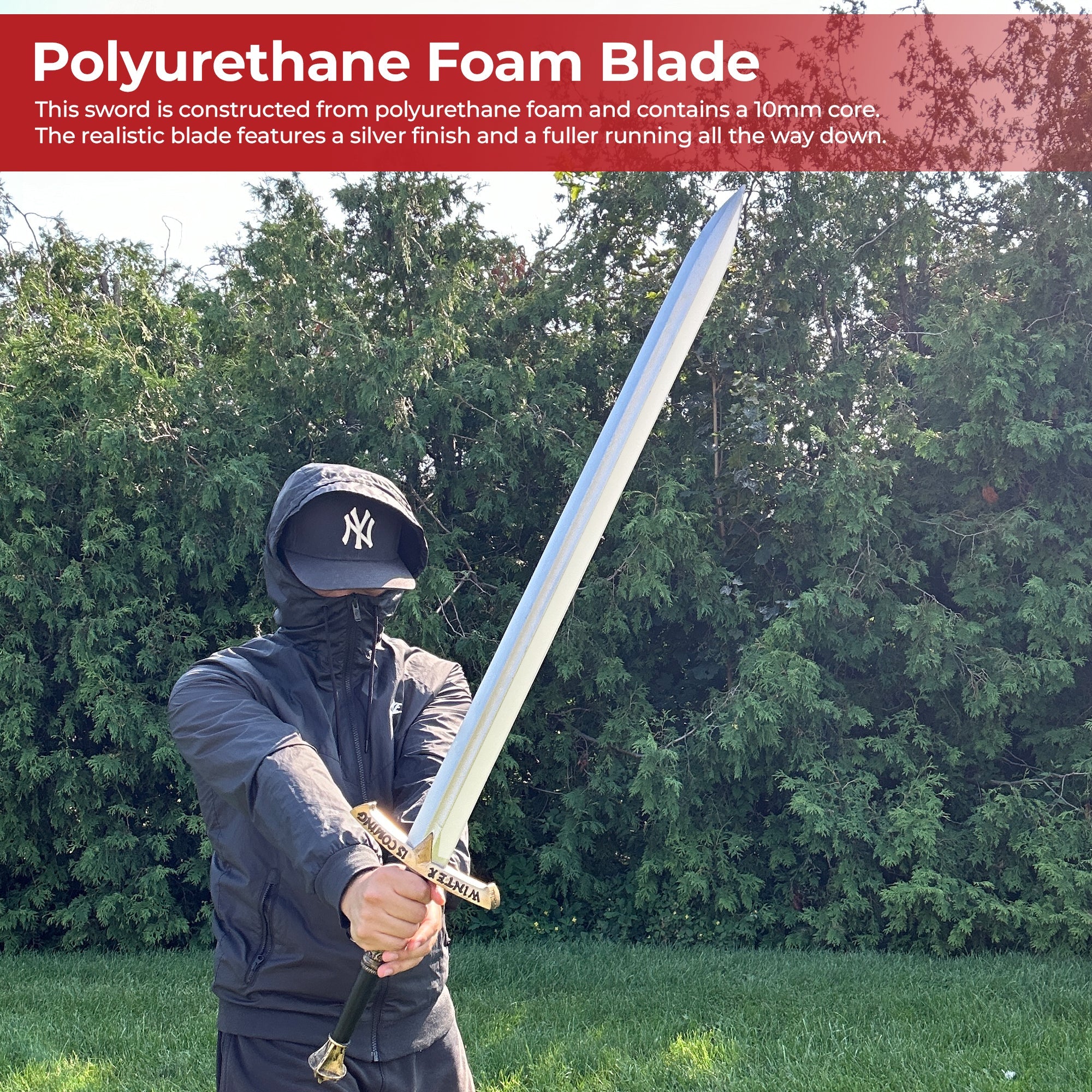 Medieval Gold Winter Foam LARP Costume Cosplay Replica Sword swords - Tophatter Daily Deals