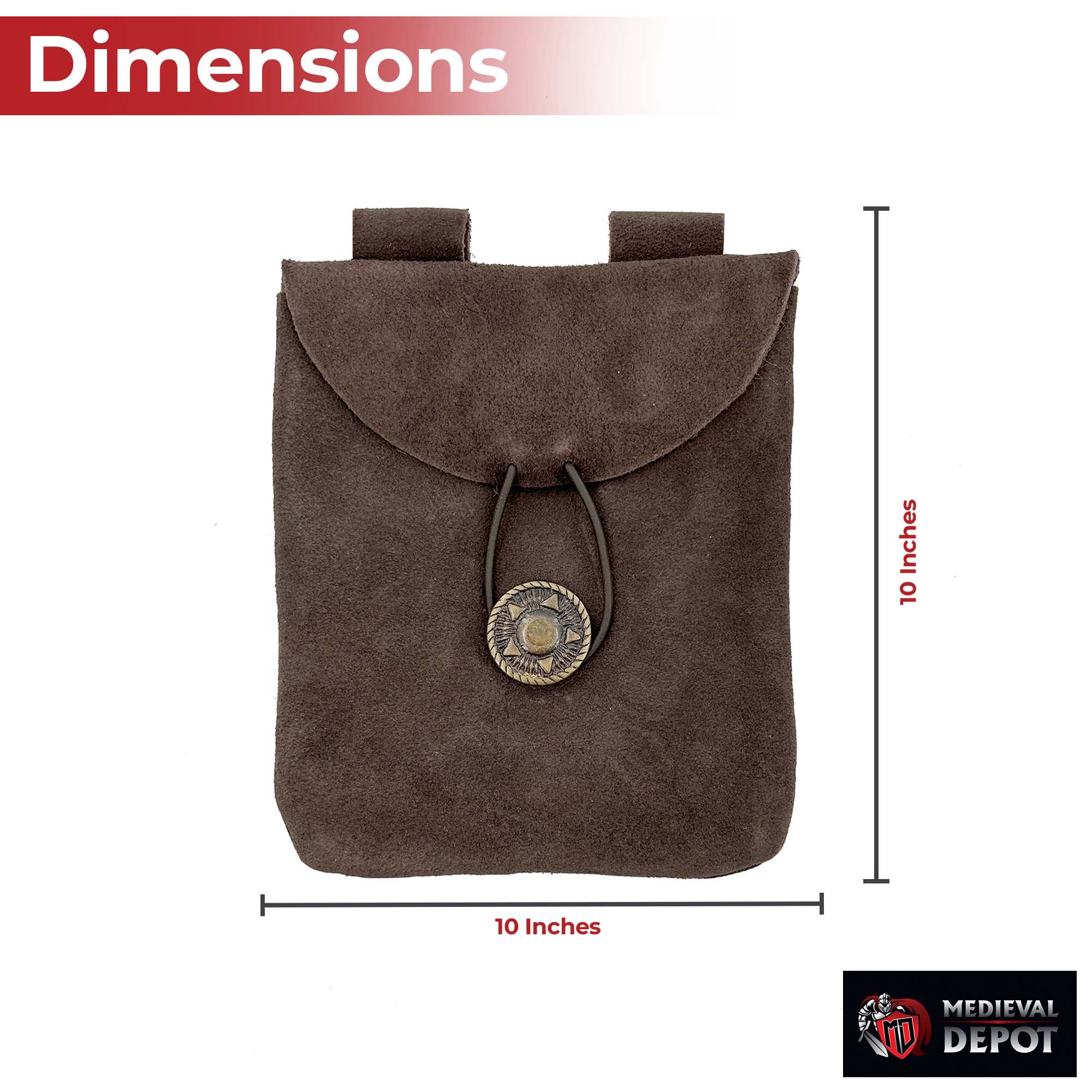 Medieval Renaissance Leather Brown Suede Pouch historical period - Tophatter Daily Deals