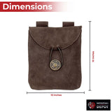 Medieval Renaissance Leather Brown Suede Pouch historical period - Tophatter Daily Deals