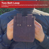 Medieval Renaissance Leather Brown Suede Pouch historical period - Tophatter Daily Deals