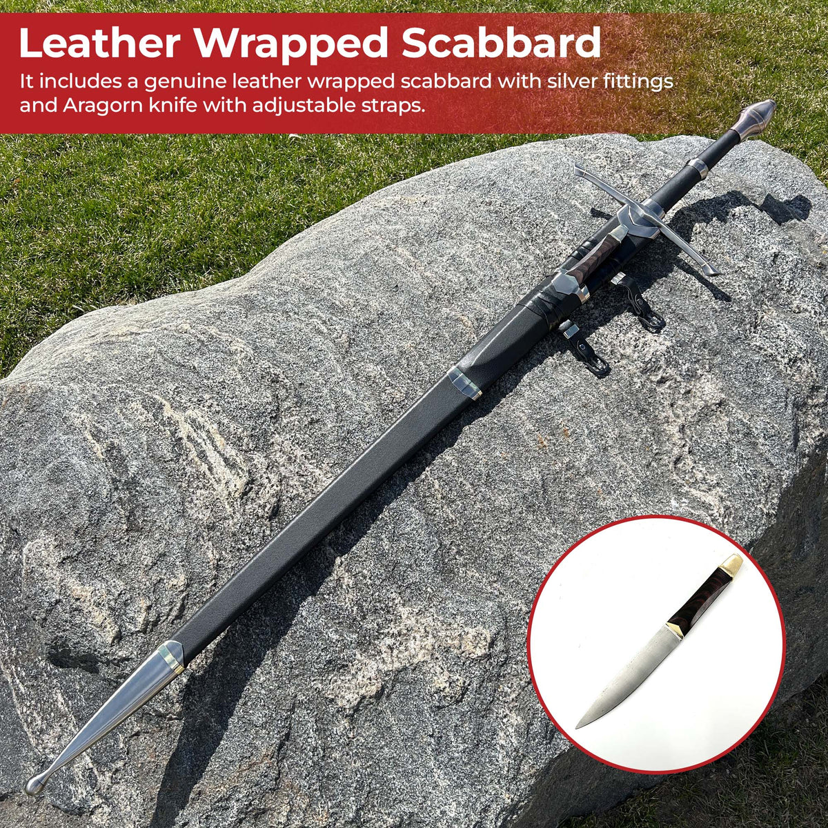 Medieval Strider Sword with Knife In The Scabbard swords - Tophatter Daily Deals