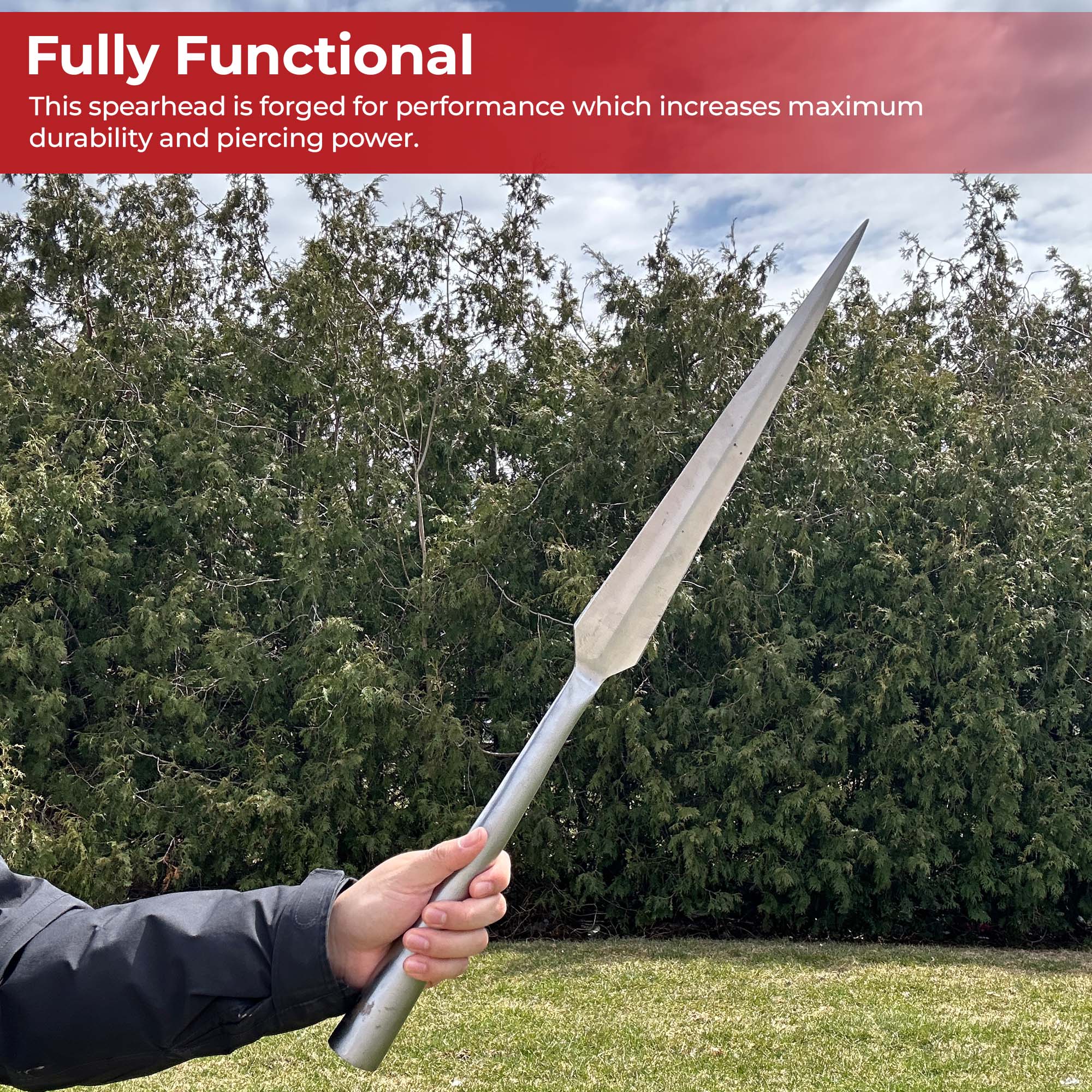 Medieval Viking Hewing Spearhead Functional High Carbon Steel Knives - Tophatter Daily Deals