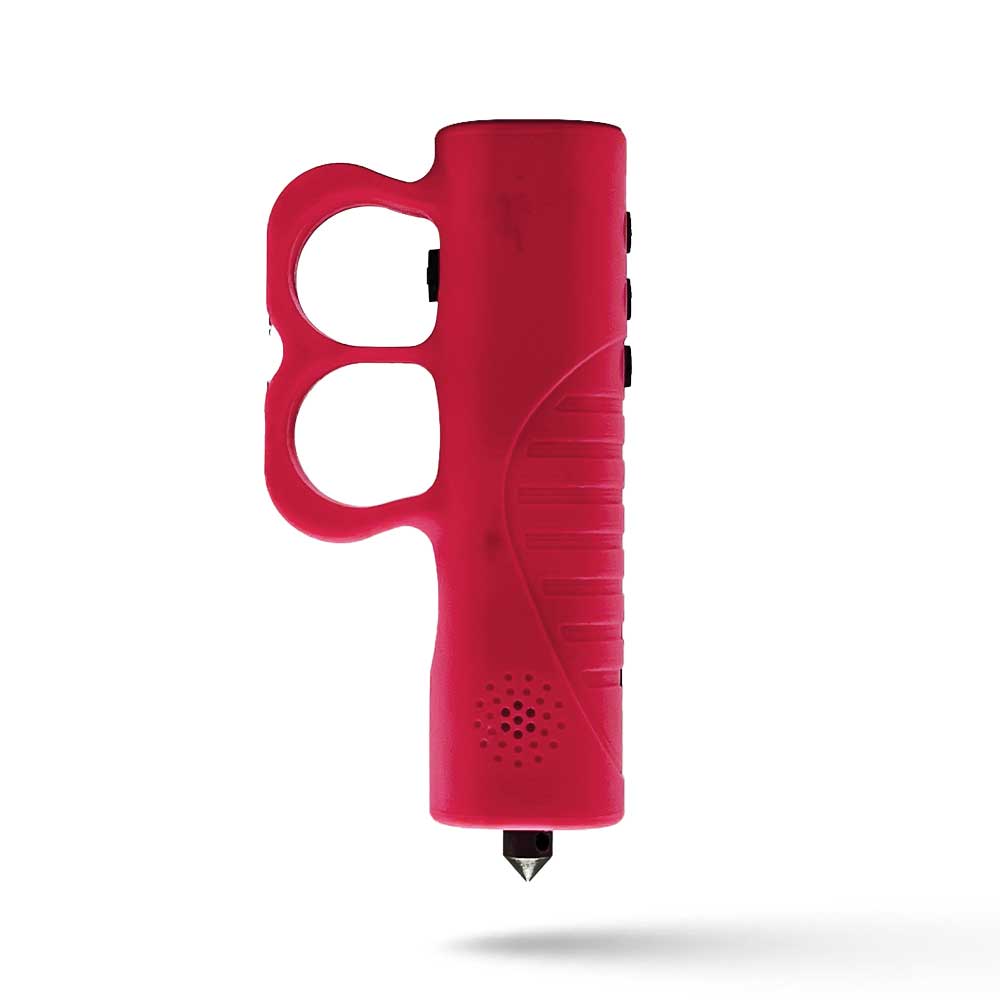 Pink Electrogrip Multi-Functional Knuckle Style Stun Gun Flashlight with Glass Breaker - TOPHATTER'S ARMORY DEALS Collectible Weapons - Tophatter Daily Deals