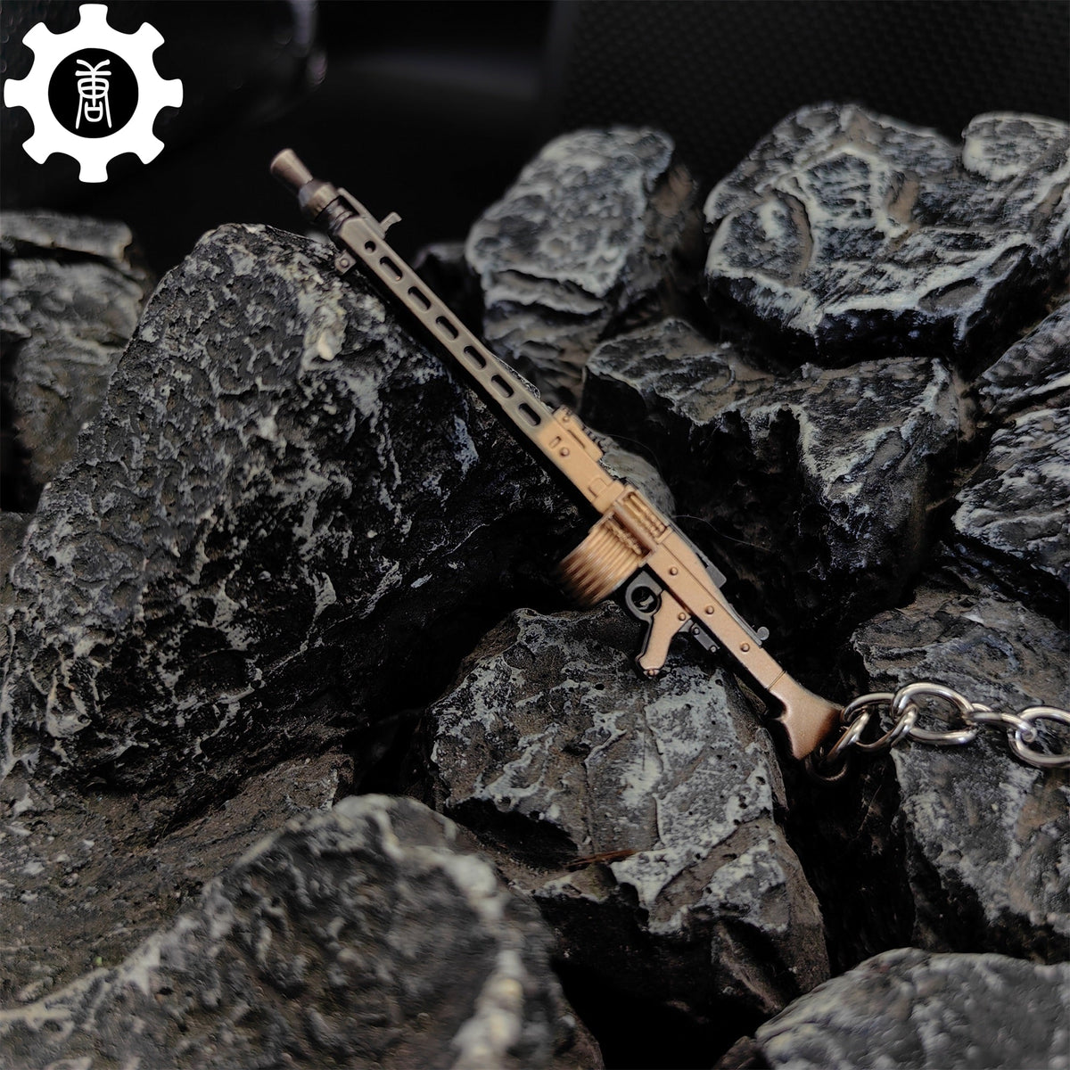 Mini MG3 Machine Gun Model Metal Keychain - Tophatter Daily Deals