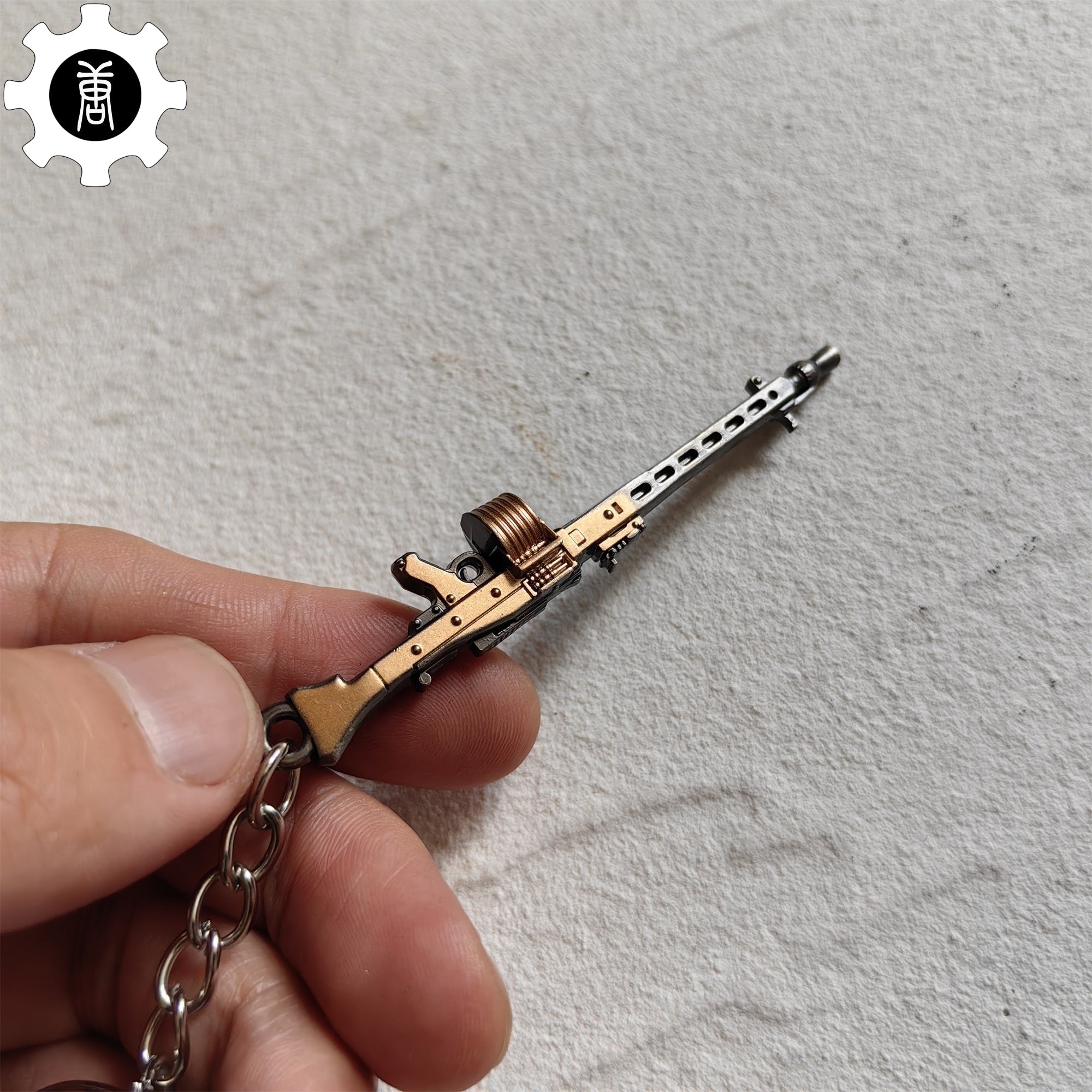 Mini MG3 Machine Gun Model Metal Keychain - Tophatter Daily Deals