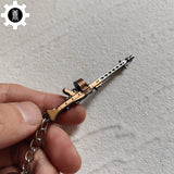 Mini MG3 Machine Gun Model Metal Keychain - Tophatter Daily Deals
