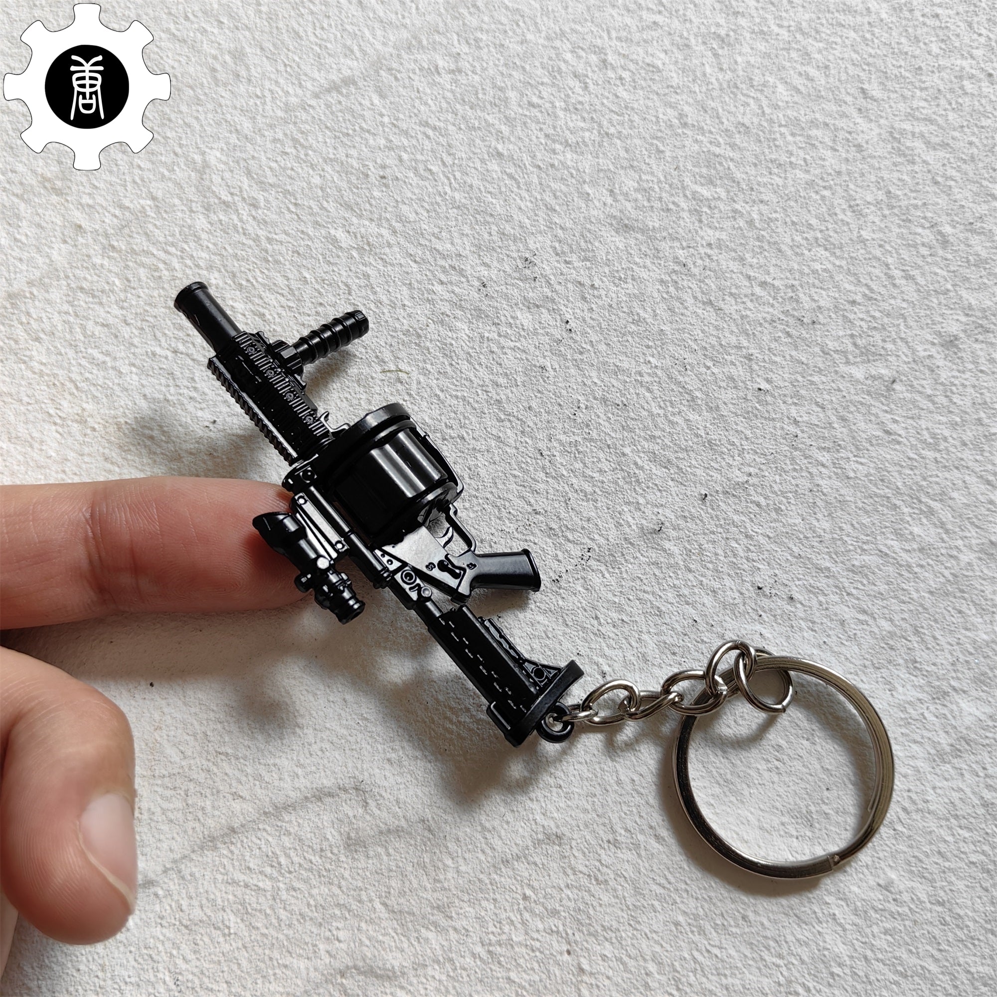 Mini Multiple Grenade Launcher Black MGL Metal Keychain - Tophatter Daily Deals