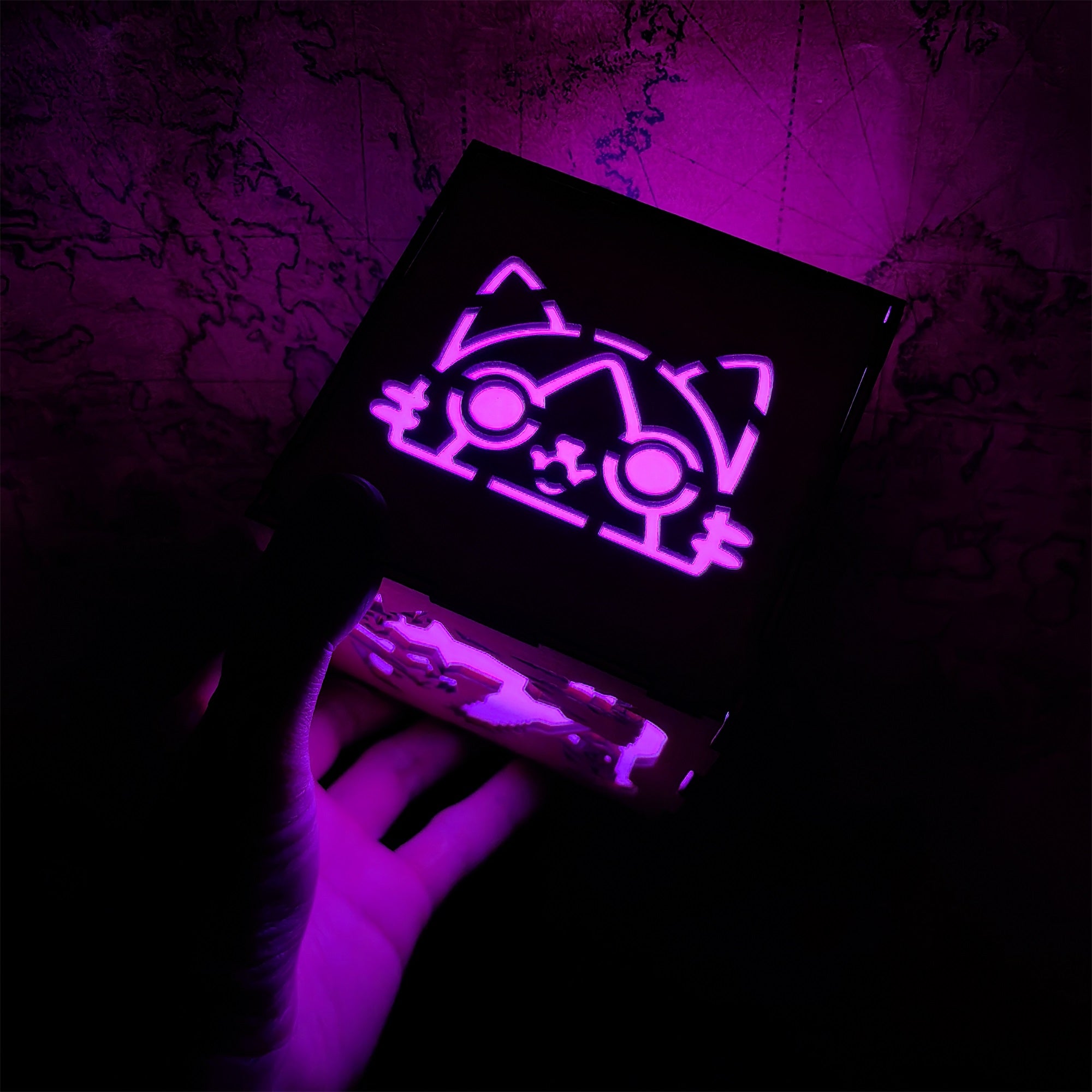 MH Dragon Cat Wood Cube Light Desk Decor - Tophatter Daily Deals