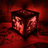 MH Dragon Cat Wood Cube Light Desk Decor - Tophatter Daily Deals