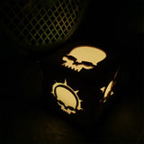 MH Skull Pattern Wood Cube Light Desk Decor - Tophatter Daily Deals