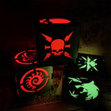 MH Skull Pattern Wood Cube Light Desk Decor - Tophatter Daily Deals